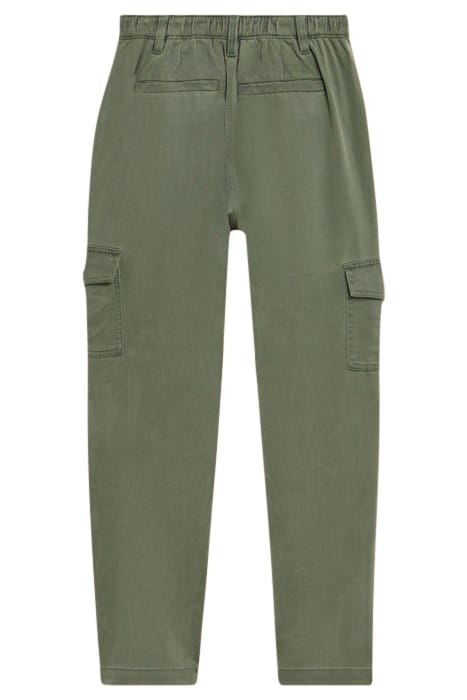 ARLO TENCEL CARGO TROUSER MID GREEN 4