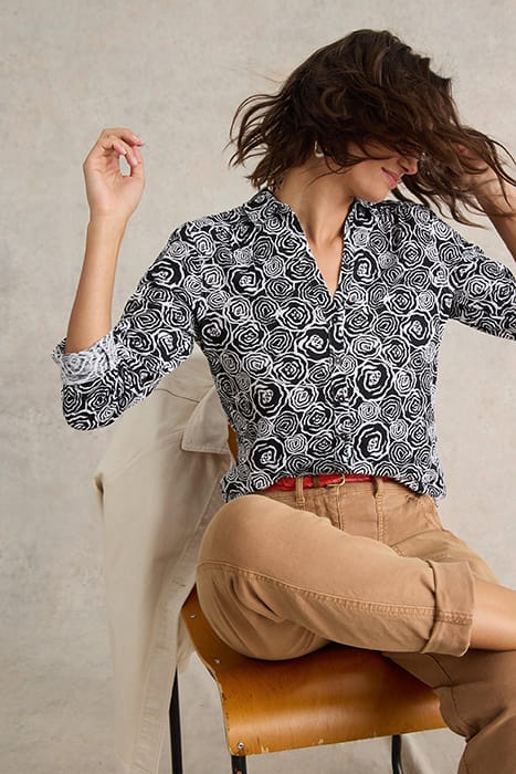 ANNIE JERSEY SHIRT BLACK PRINT 5