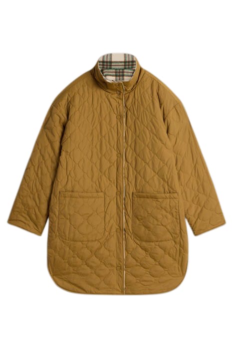 MARLOWE REVERSIBLE CHECK COAT IVORY MULTI 4