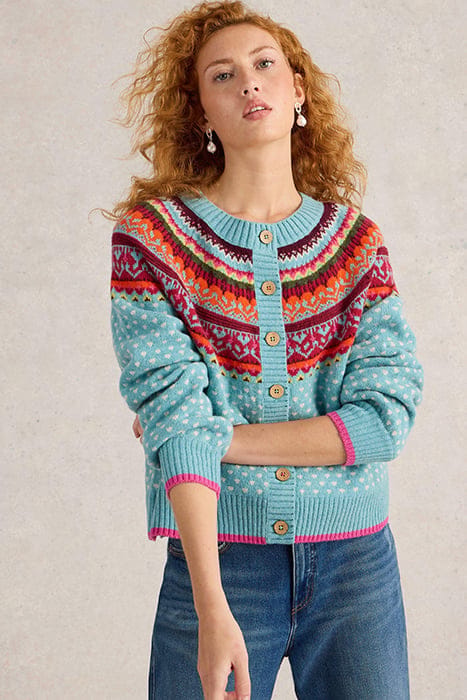 MINI HEART CARDI BLUE MULTI 1