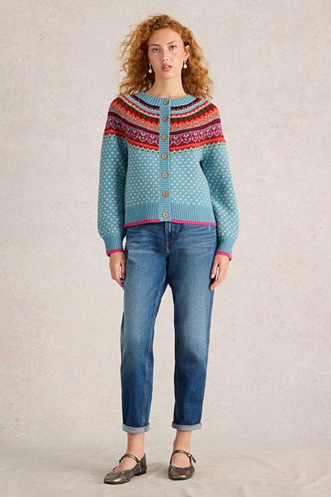 MINI HEART CARDI BLUE MULTI 3