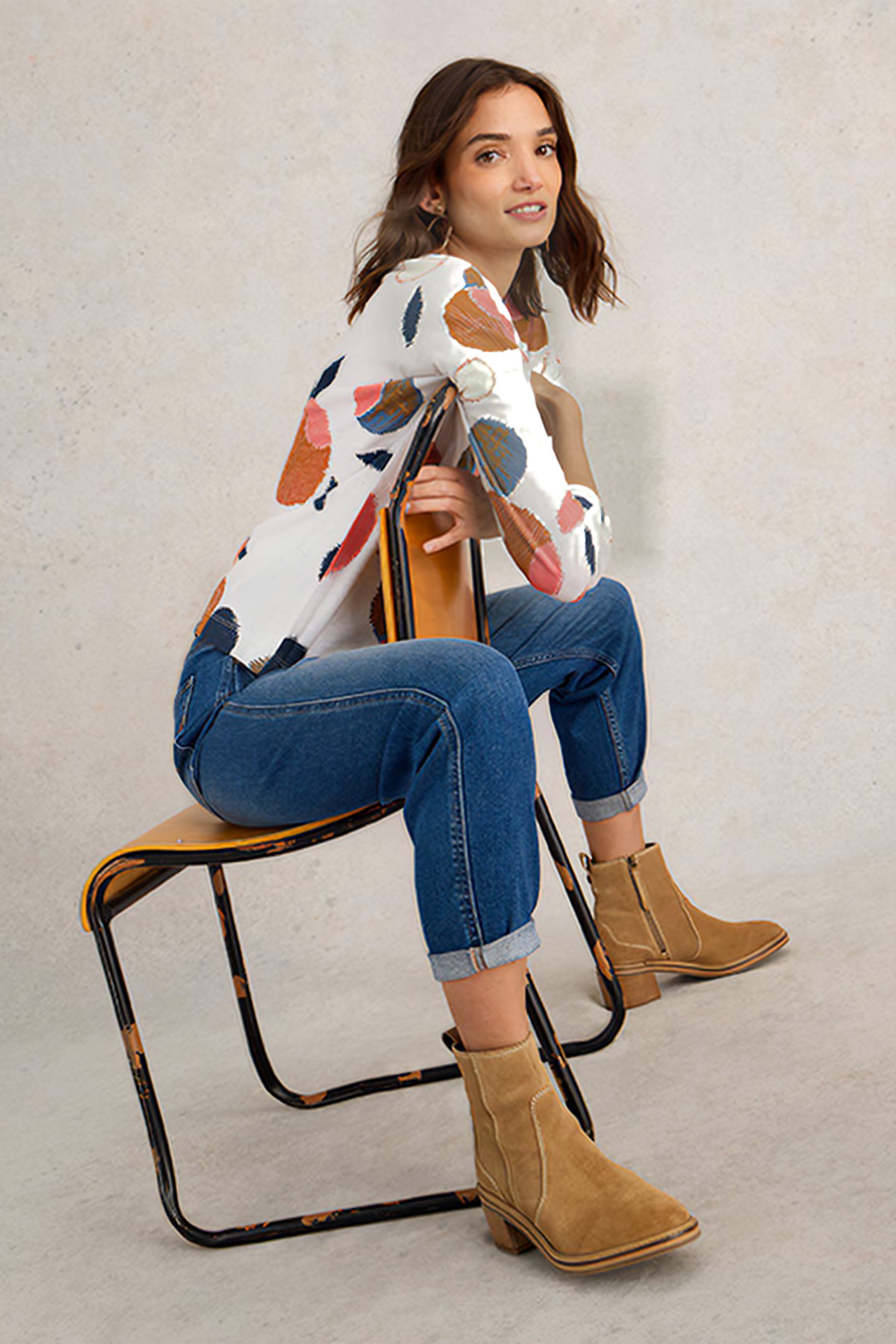 DEMI DOLMAN TOP NATURAL PRINT 5