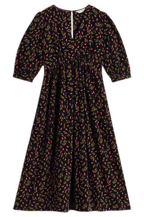 LUCY CORD DRESS BLACK PRINT 3