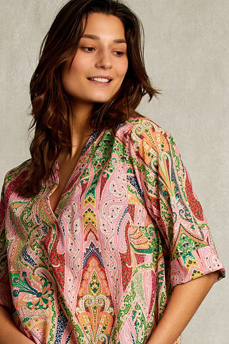 MULTI PAISLEY V-NECK DRESS MULTI 3