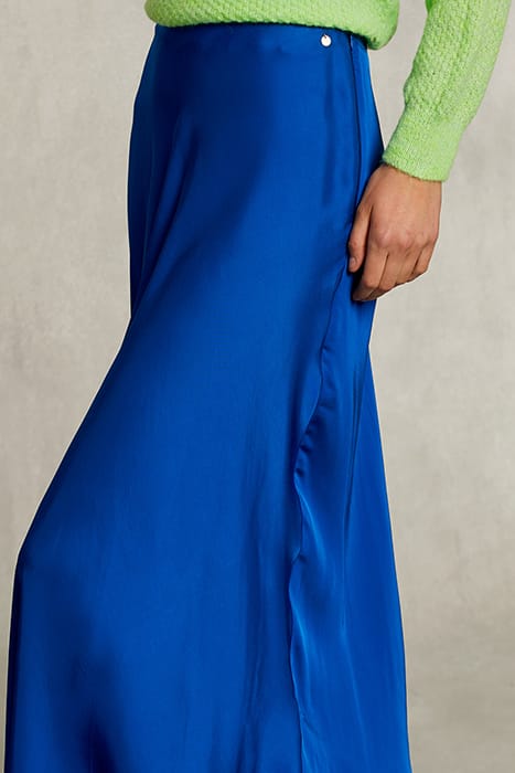 BLUE SATIN FLARED SKIRT BLUE 5