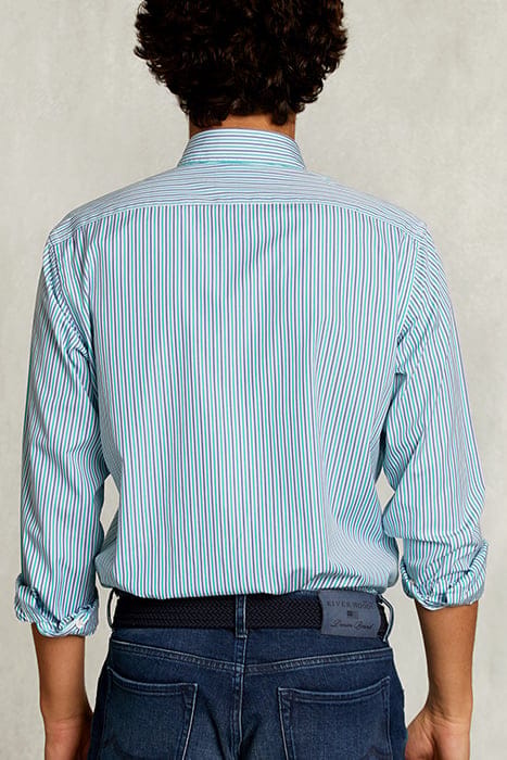 CUSTOM FIT STRIPED SHIRT WITH POCKET MULTI MULTI 2