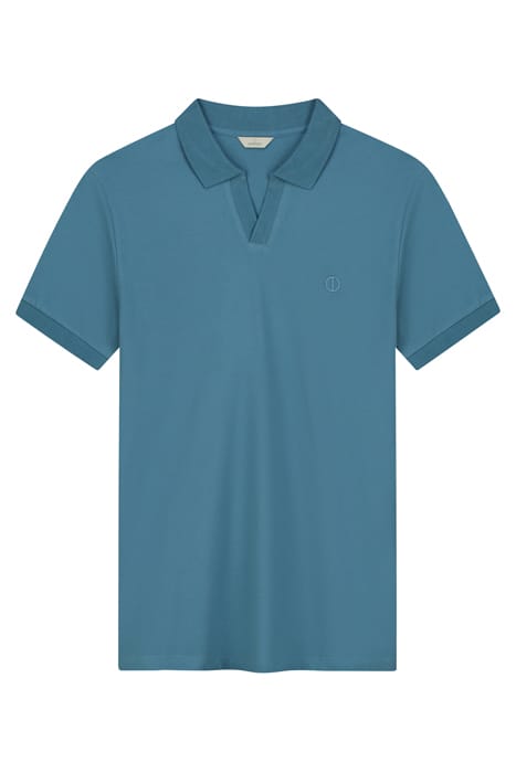 DS_BOWIE V- NECK POLO AEGEAN BLUE AEGEAN BLUE 3