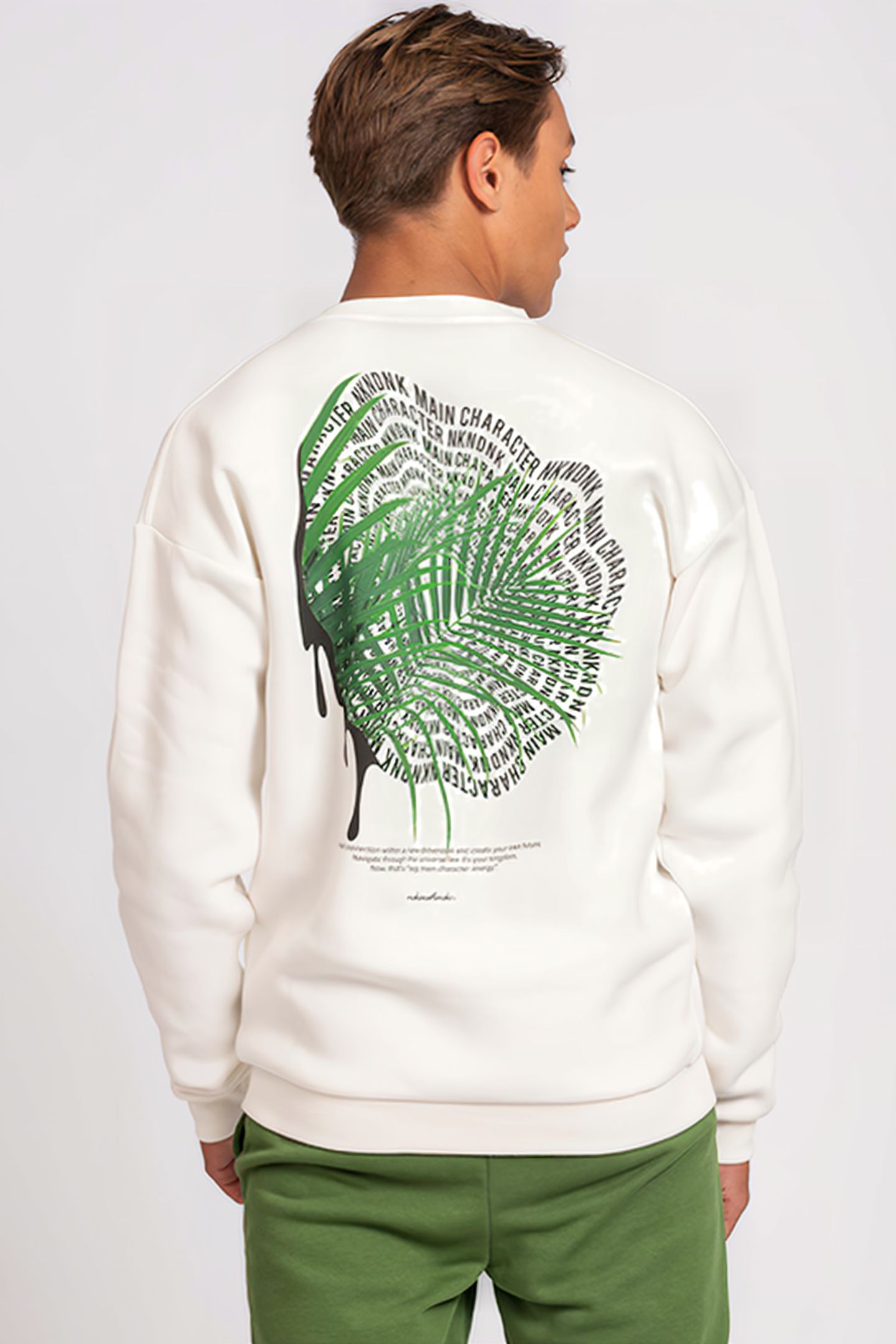 PALM SWEATSHIRT OFF WHITE 2
