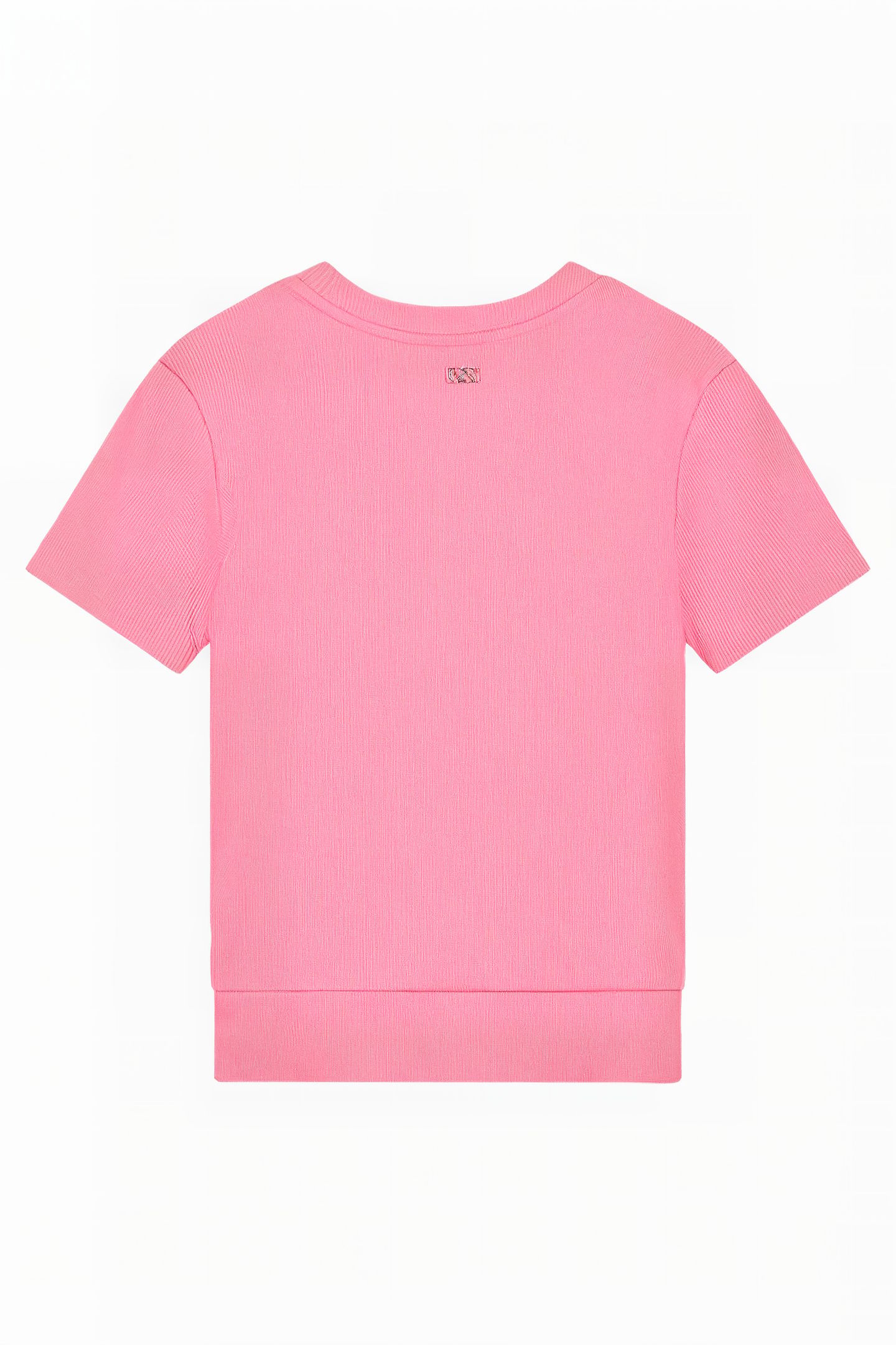 KNOT RIB T-SHIRT HOT PINK 2