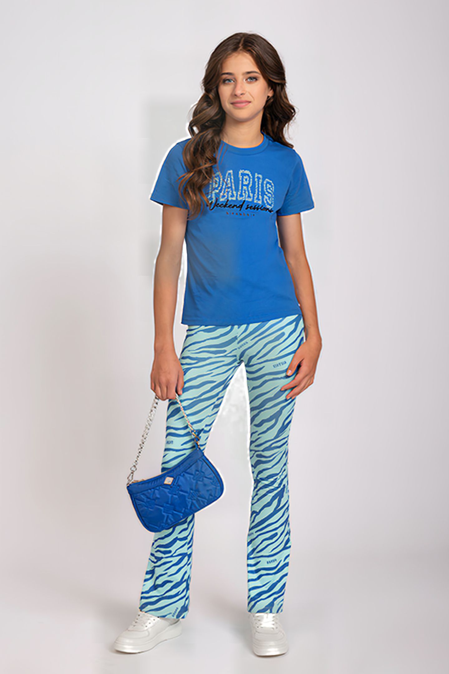 ZEBRA FLARED PANTS OCEAN MINT 1