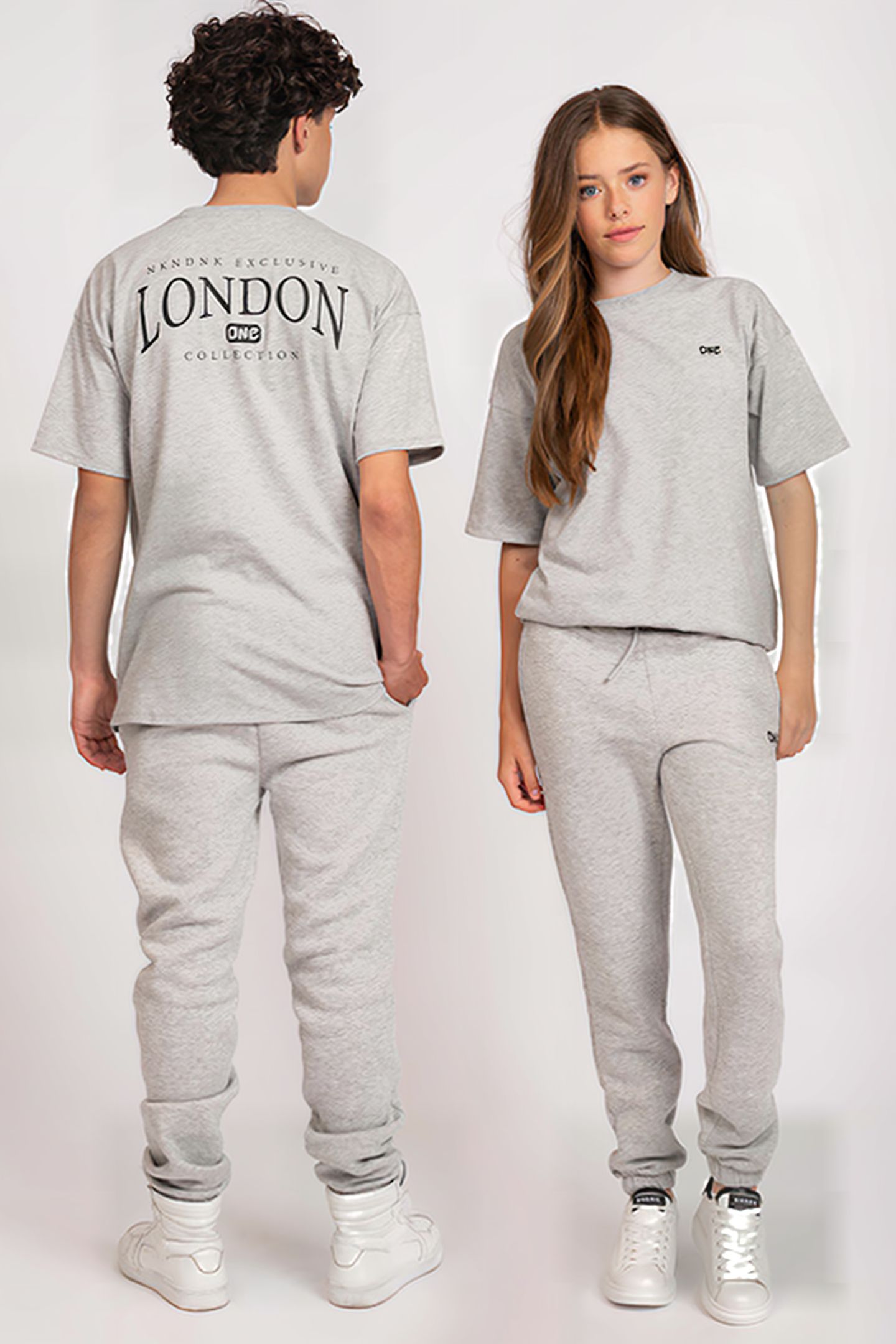 DOWN TOWN SWEAT PANTS GREY MELANGE 1