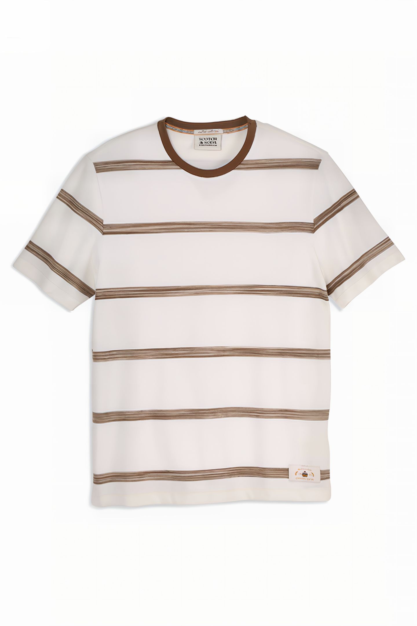 TEXTURED SPACEDYE STRIPE SS TEE SWAN 1