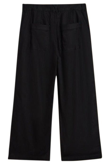 HARPER LINEN BLEND TROUSER PURE BLACK 3