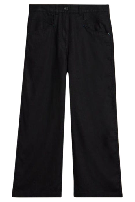 HARPER LINEN BLEND TROUSER PURE BLACK 2