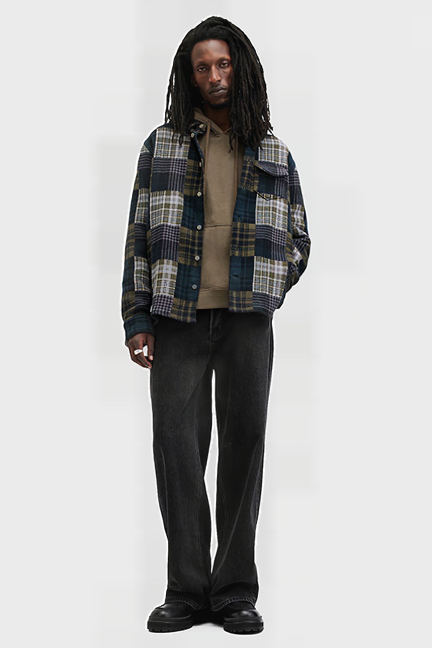 HOPTON LS SHIRT KHAKI GREEN 3