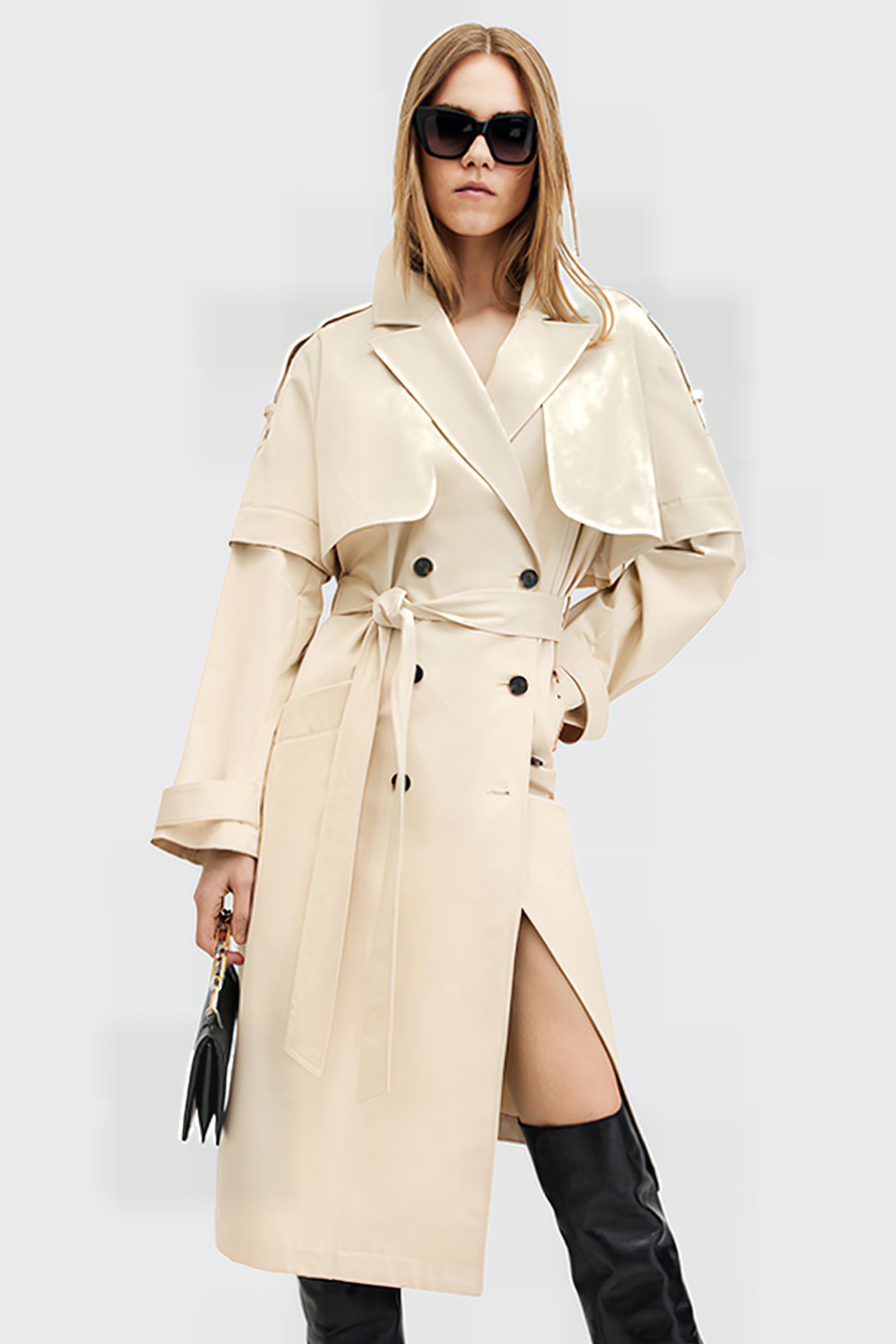 CLYDE TRENCH ECRU WHITE 1