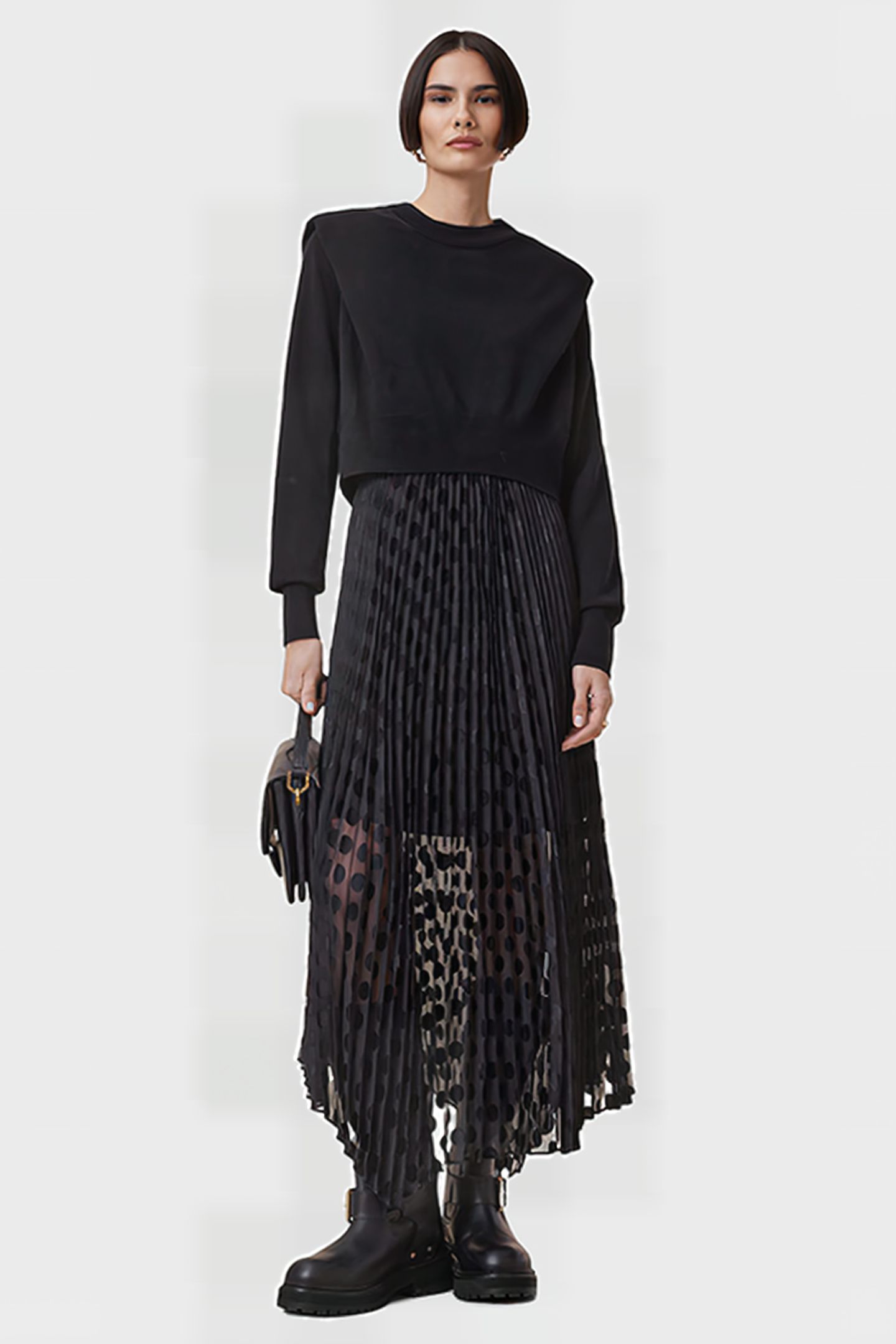 LEIA DOTT DRESS BLACK 4