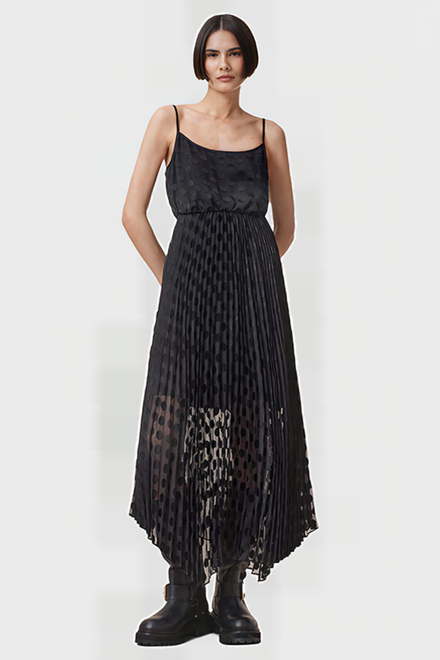 LEIA DOTT DRESS BLACK 5