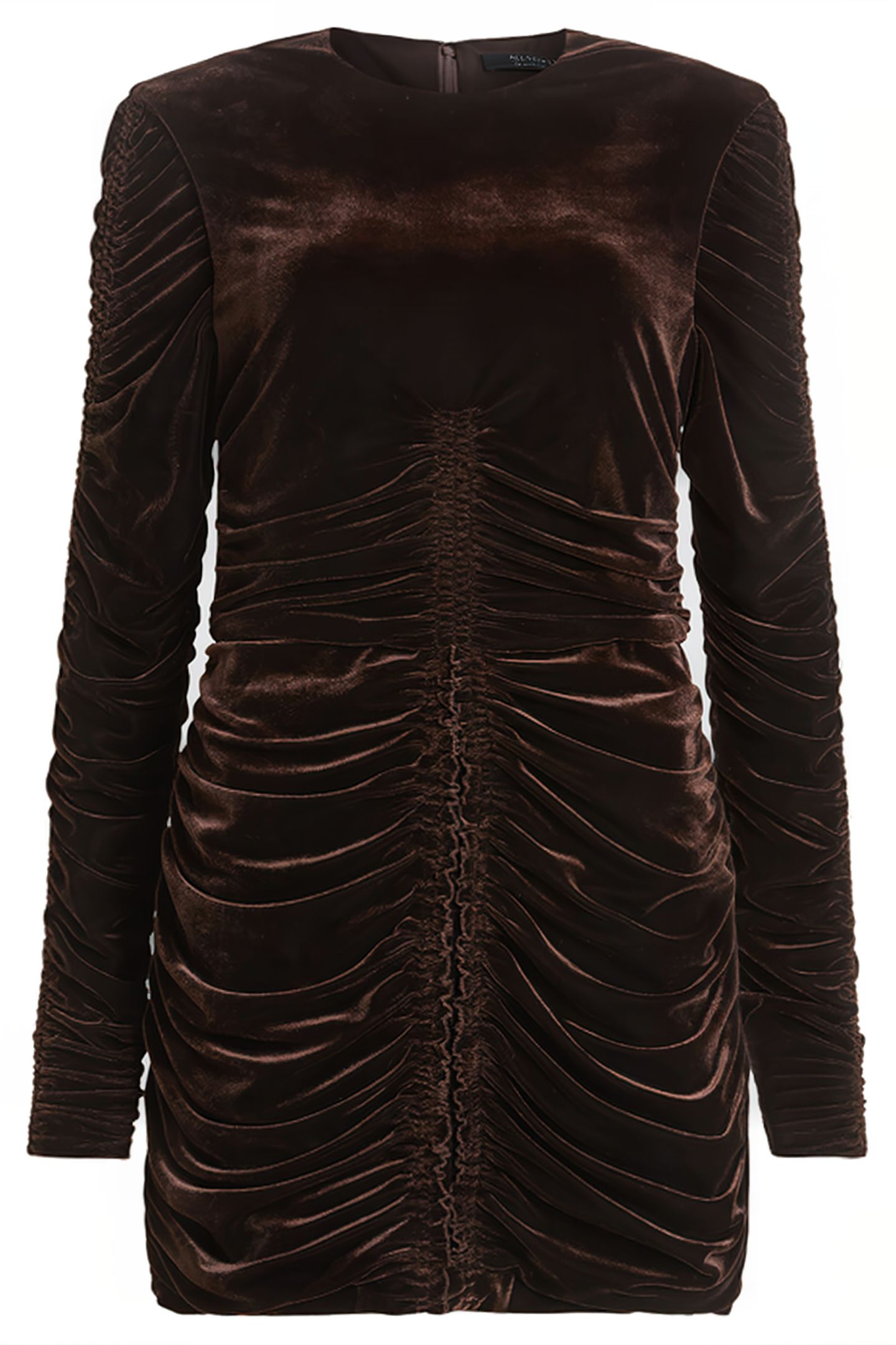 ERIS VELVET DRESS RICH BROWN 4