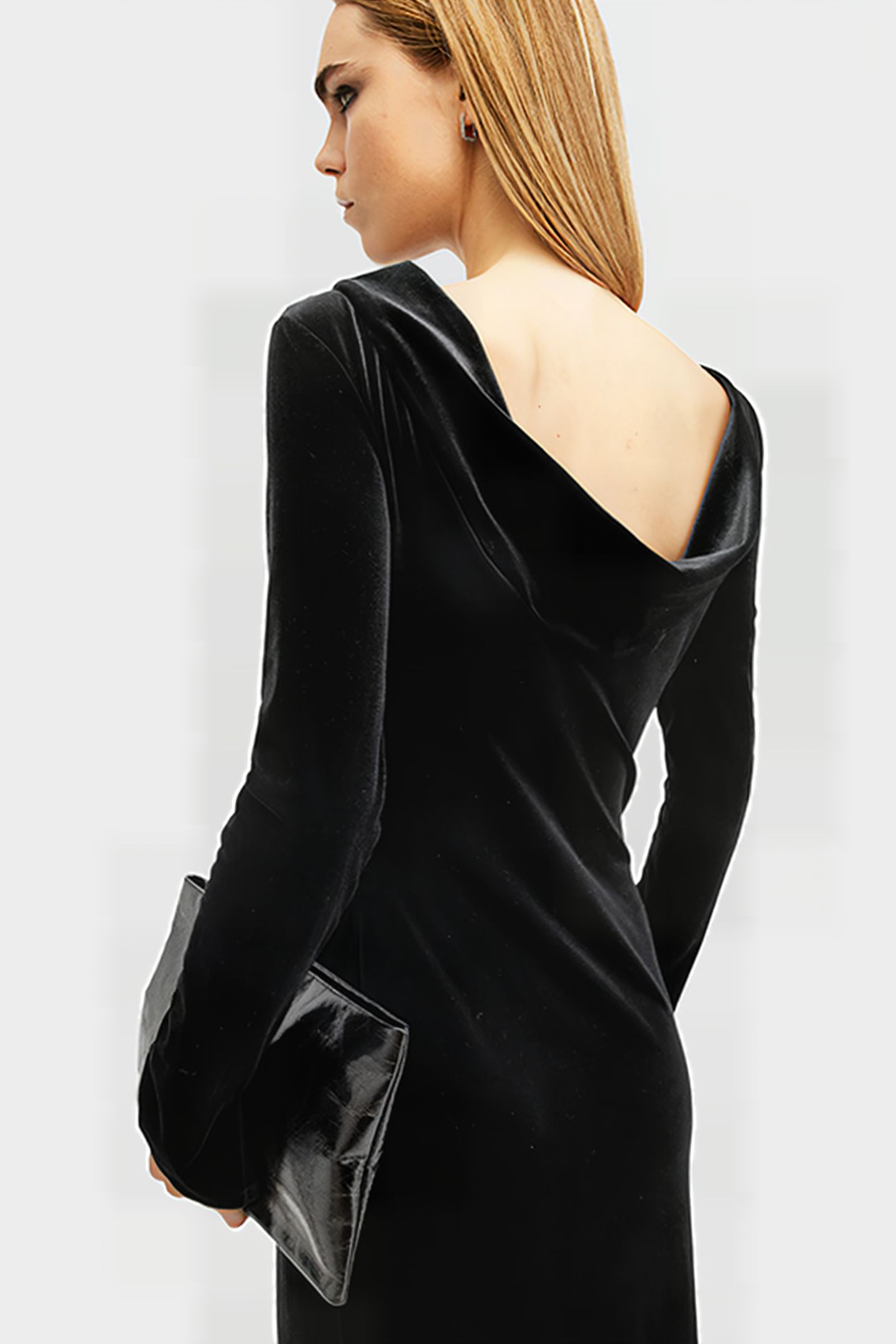AMORET VELVET DRESS BLACK 5