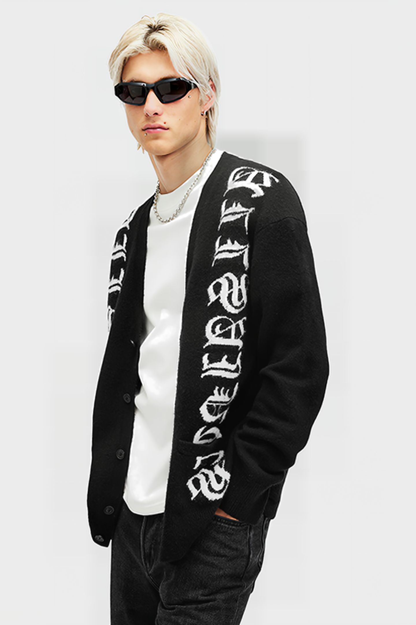 SCRIPTURE CARDIGAN BLACK 6
