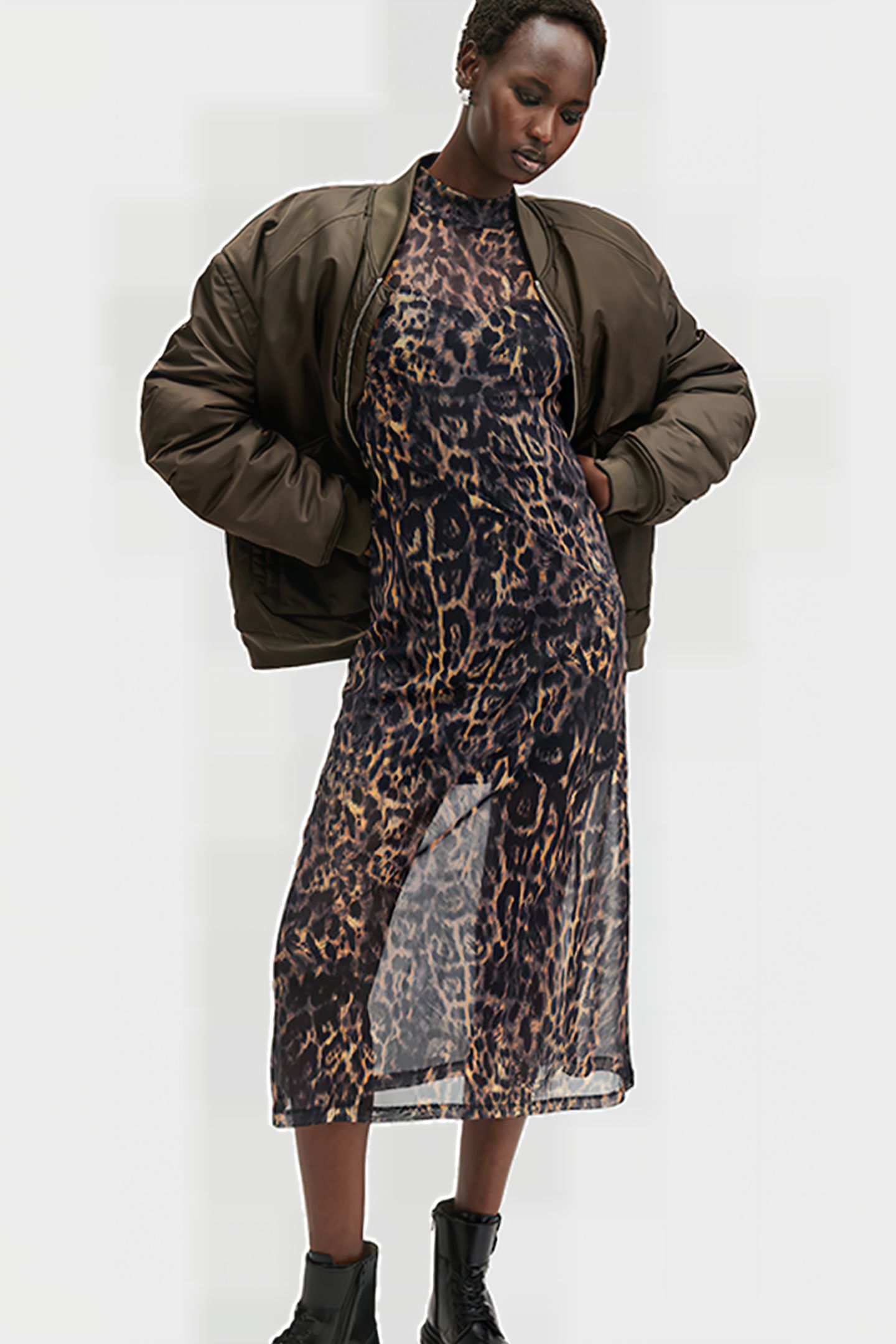 HANNA MESH DRESS JINX GOLDEN BROWN 5