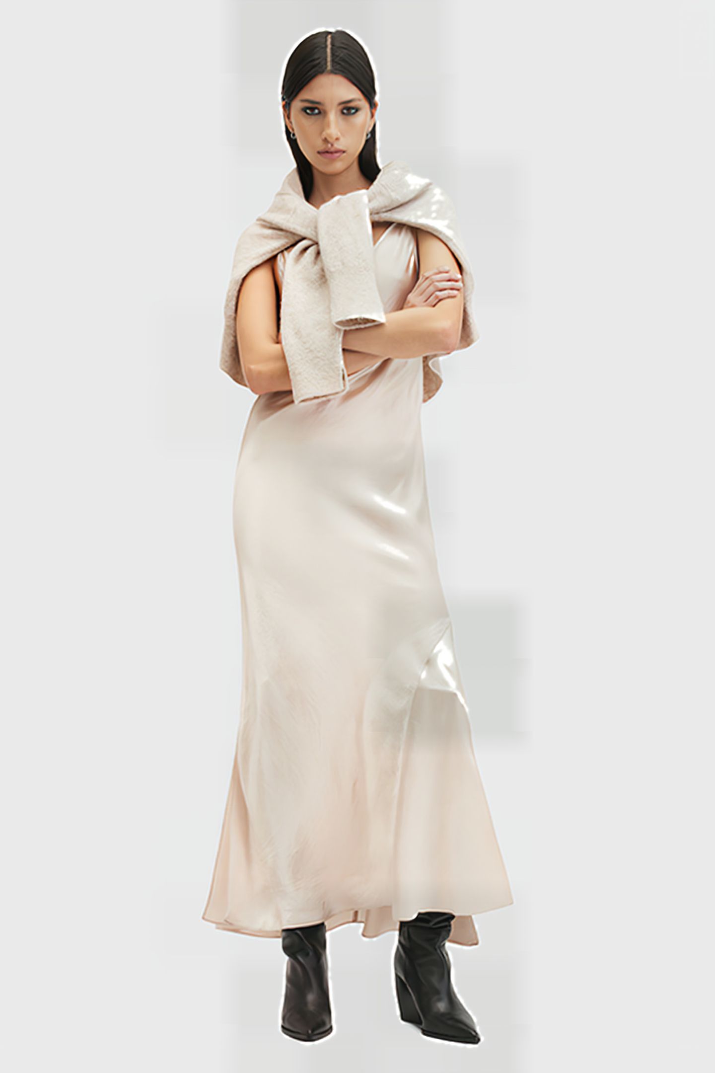 NICO DRESS FAWN BROWN 5