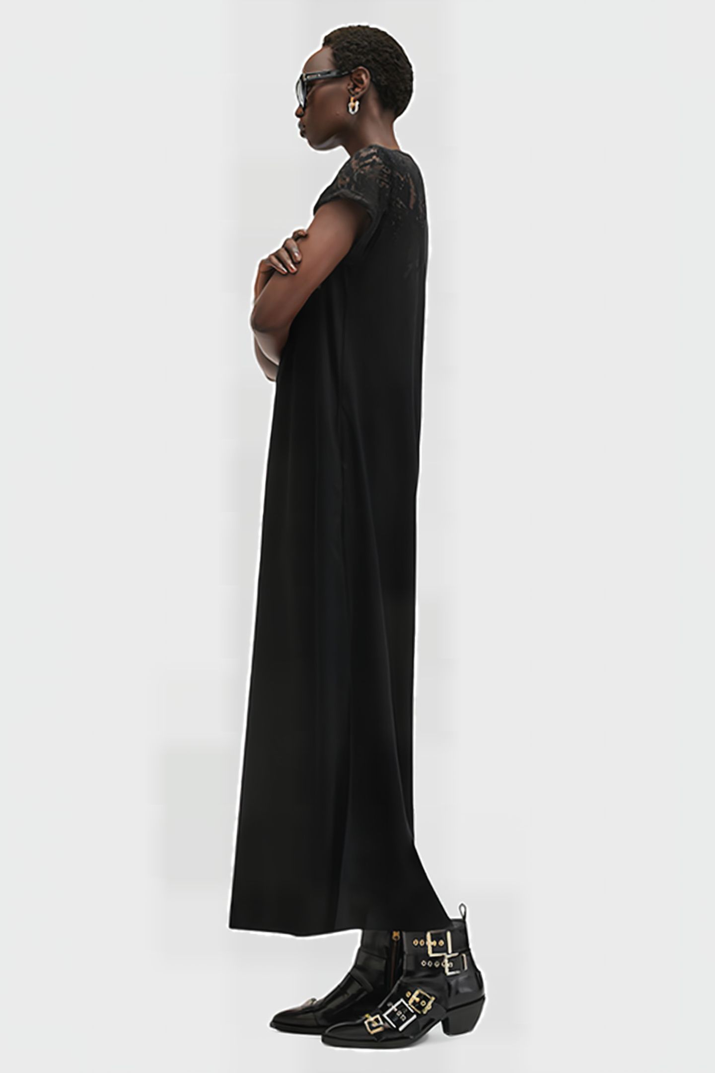 ANNA SNK MAXI DRESS BLACK 5