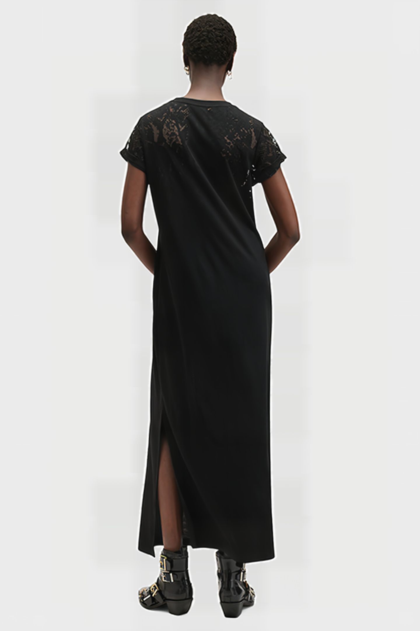 ANNA SNK MAXI DRESS BLACK 2