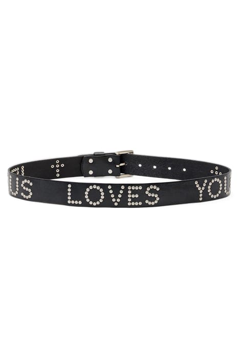 JESUS LOVES BELT BLACK/ANTQ NICKEL 4