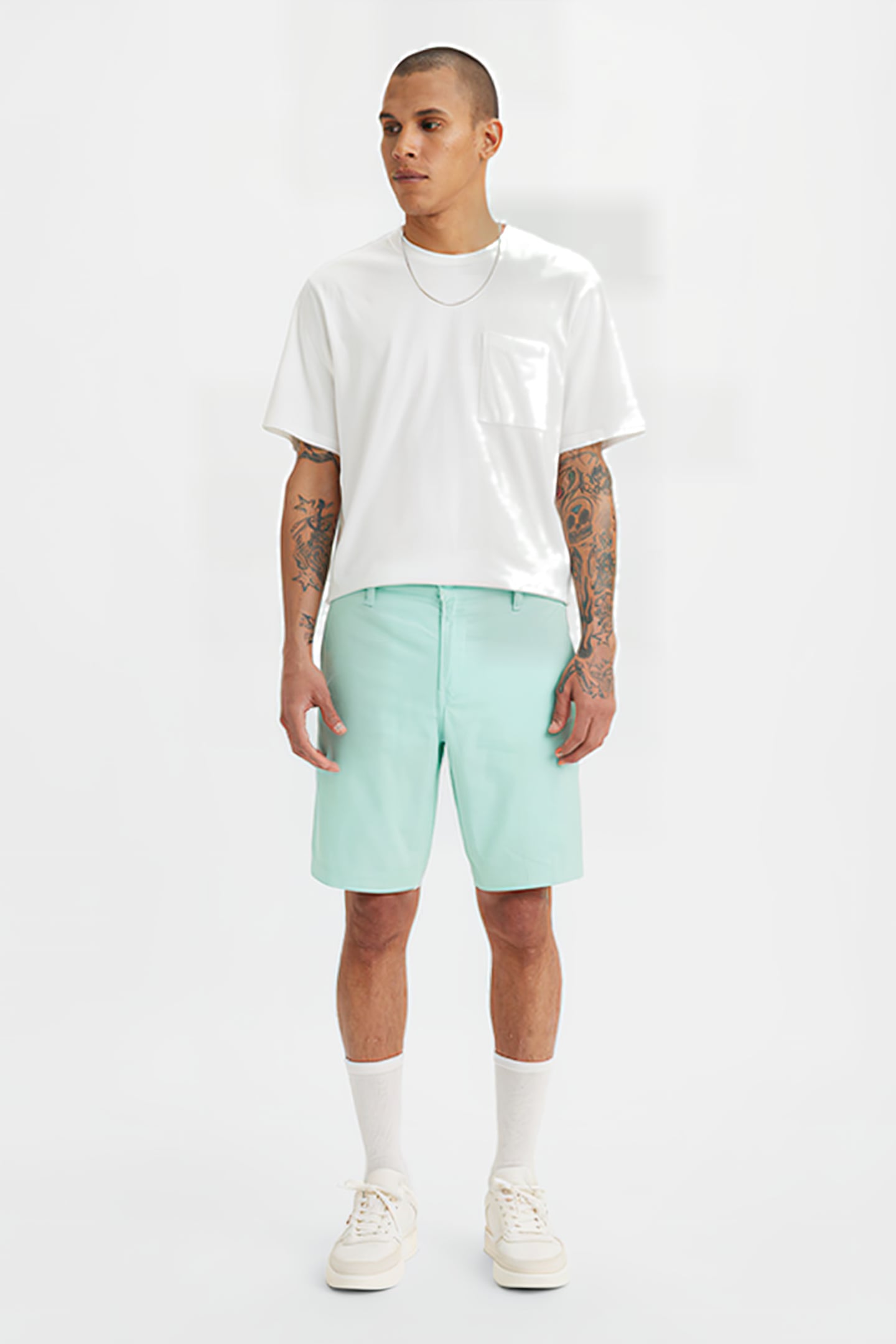XX CHINO SHORTS III PASTEL TURQUOISE LT 1