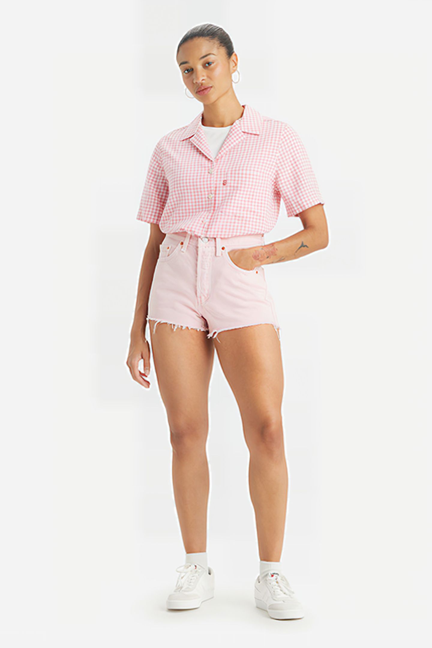 501 ORIGINAL SHORT DUSTY CHALK PINK SHO 1