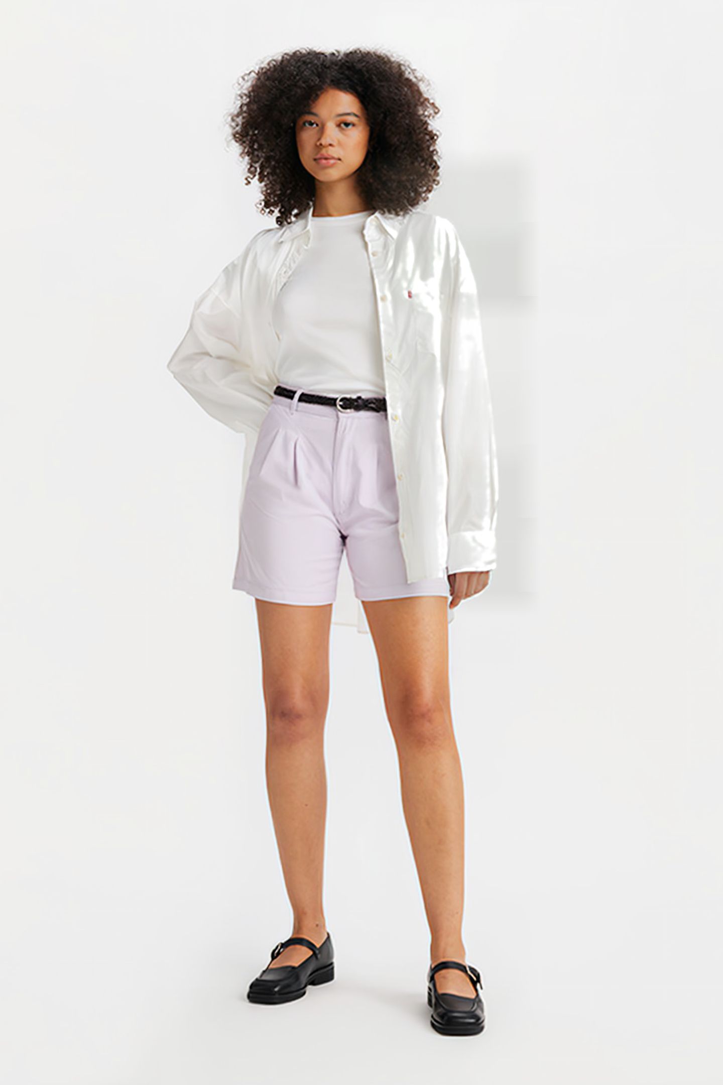 PLEATED TROUSER SHORT LAVENDER BLUE 6