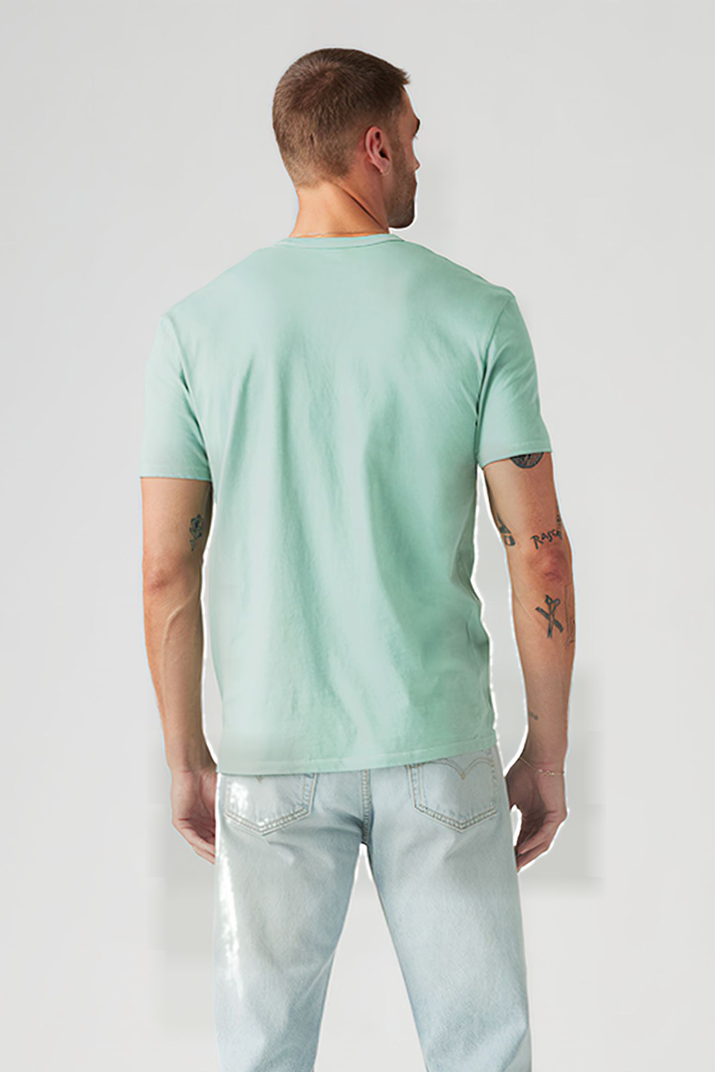 PREMIUM SLIM FIT TEE GARMENT DYE AQUIFER 2