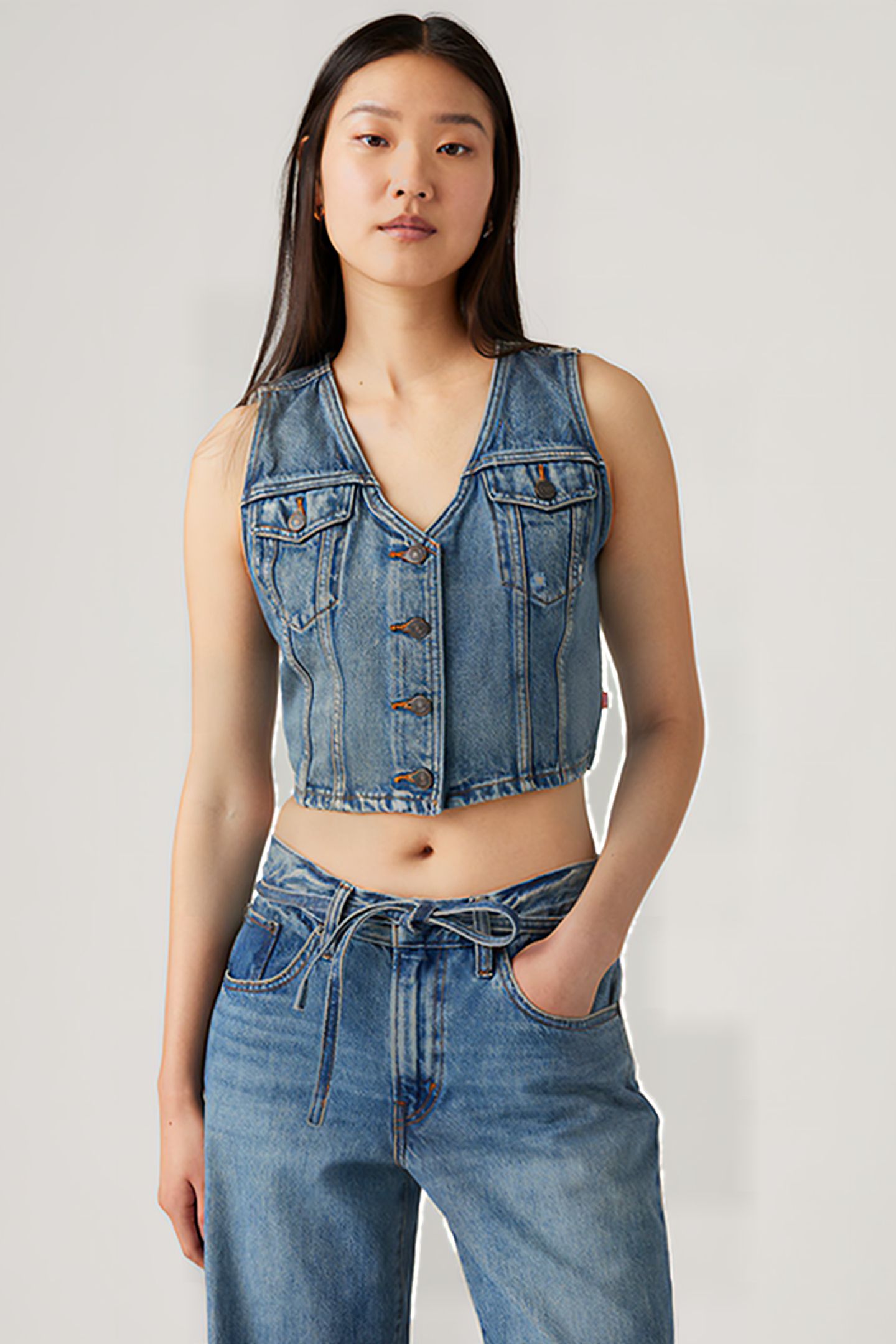 DENIM WAISTCOAT IN BLUE DENIM 1