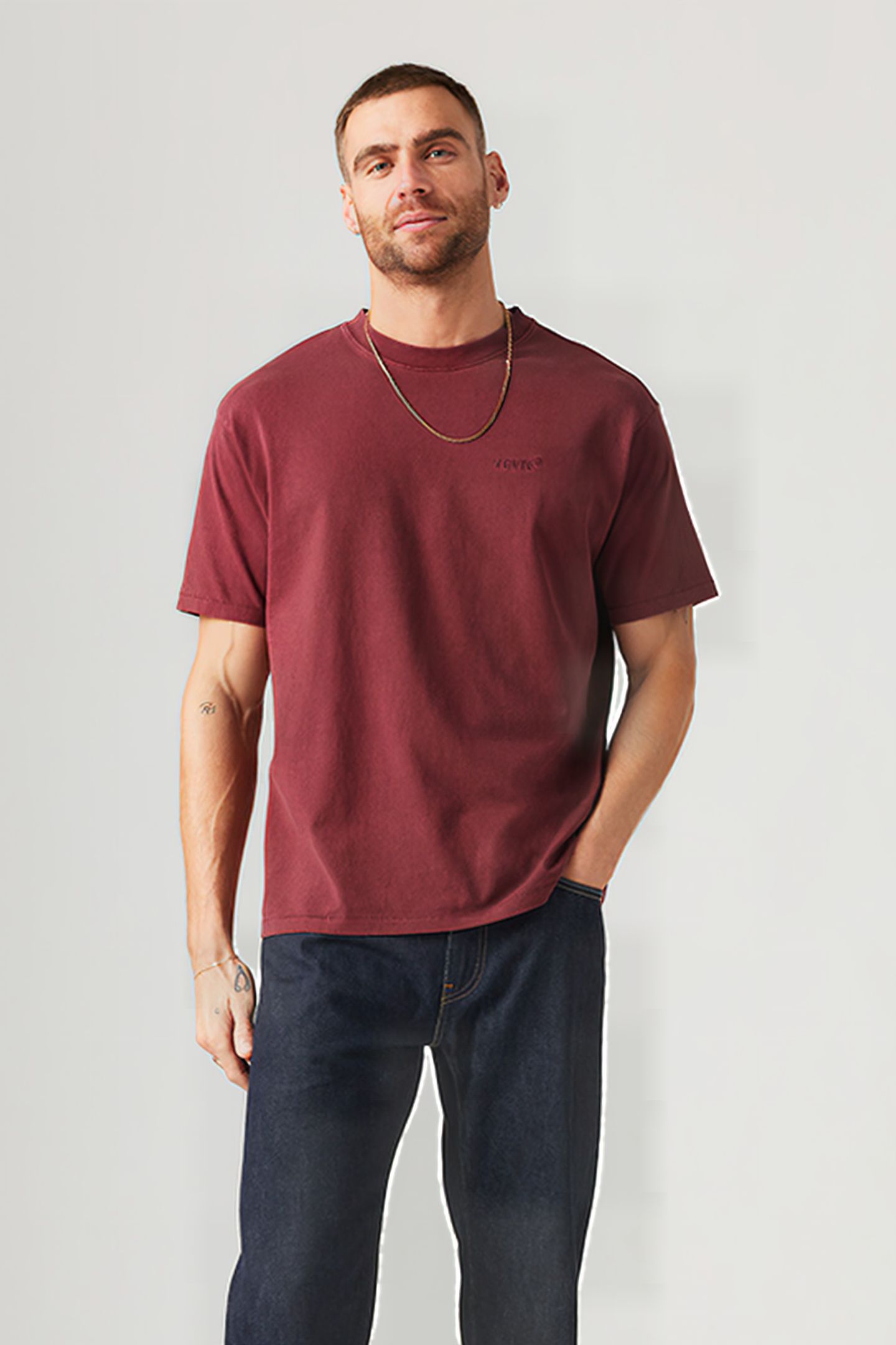 RED TAB VINTAGE TEE GARMENT DYE T CHOCOL 1
