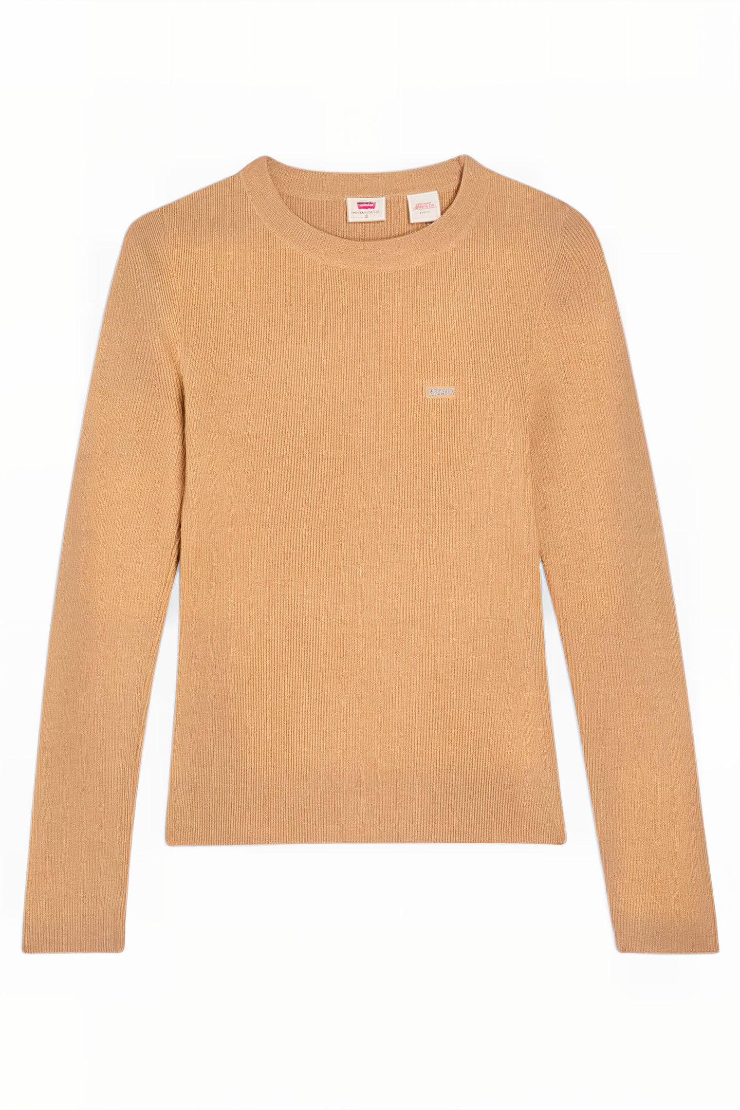 RIB CREW SWEATER TAN RIB 3