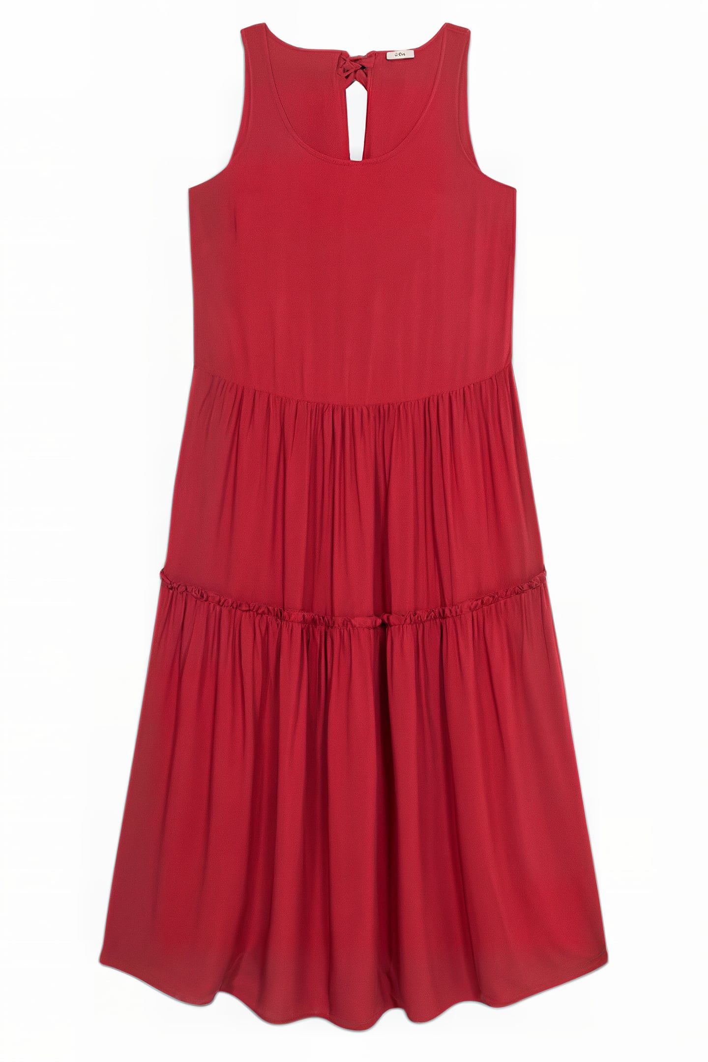 LONG VISCOSE DRESS RED 3