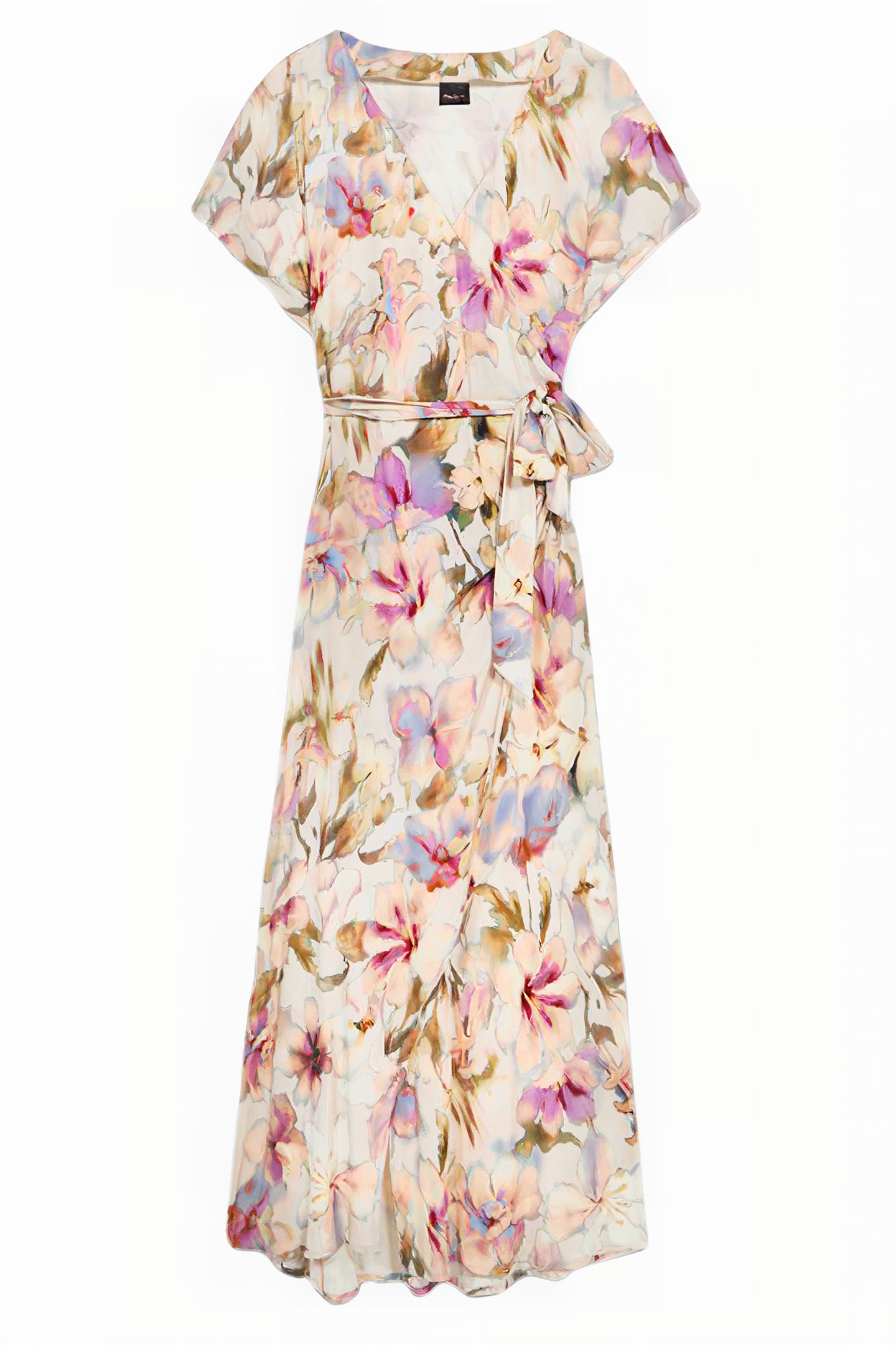 LONG FLORAL PRINT DRESS NATURAL 3