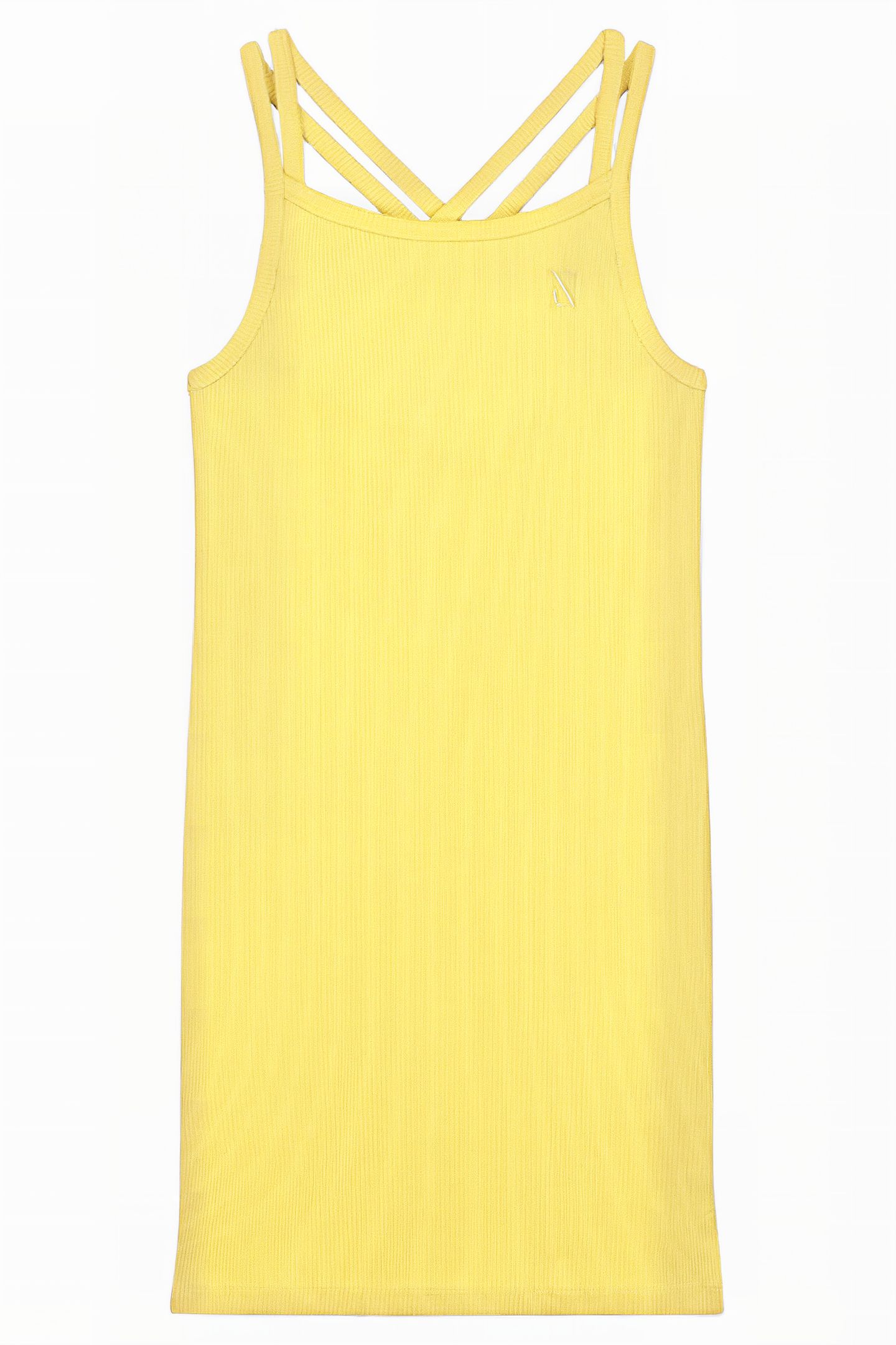RIB DRESS SOFT YELLOW 1
