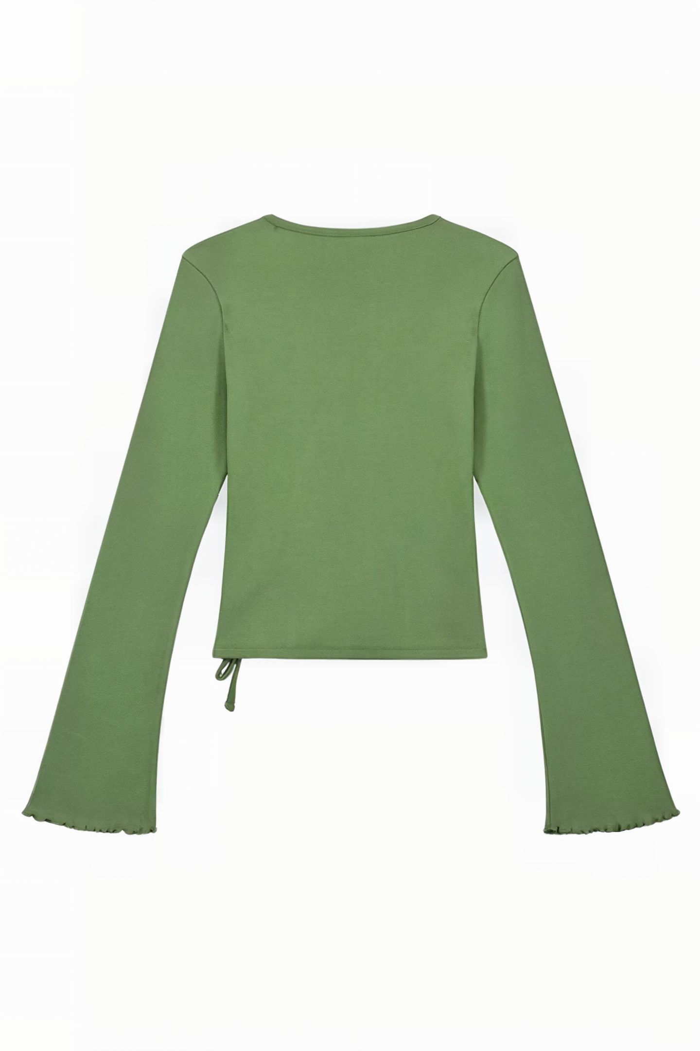 LETTUCE V-NECK FERN GREEN 2