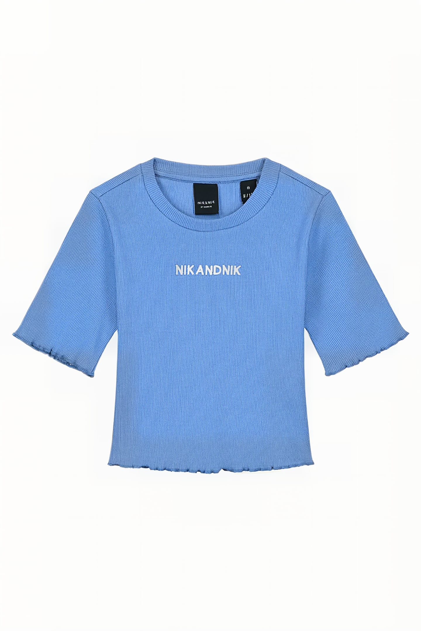 LETTUCE RIB SHIRT MEDIUM BLUE 1
