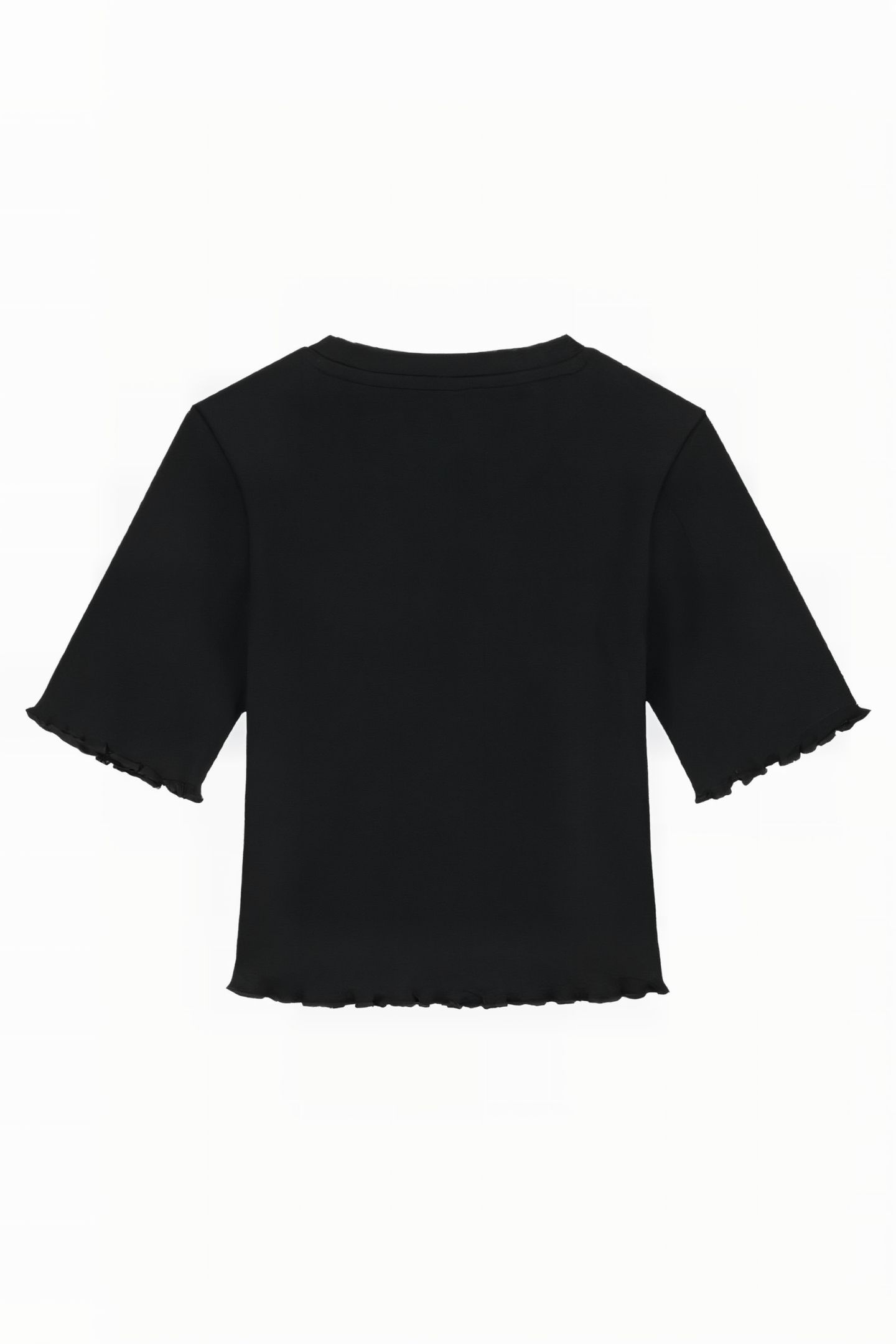 LETTUCE RIB SHIRT BLACK 2