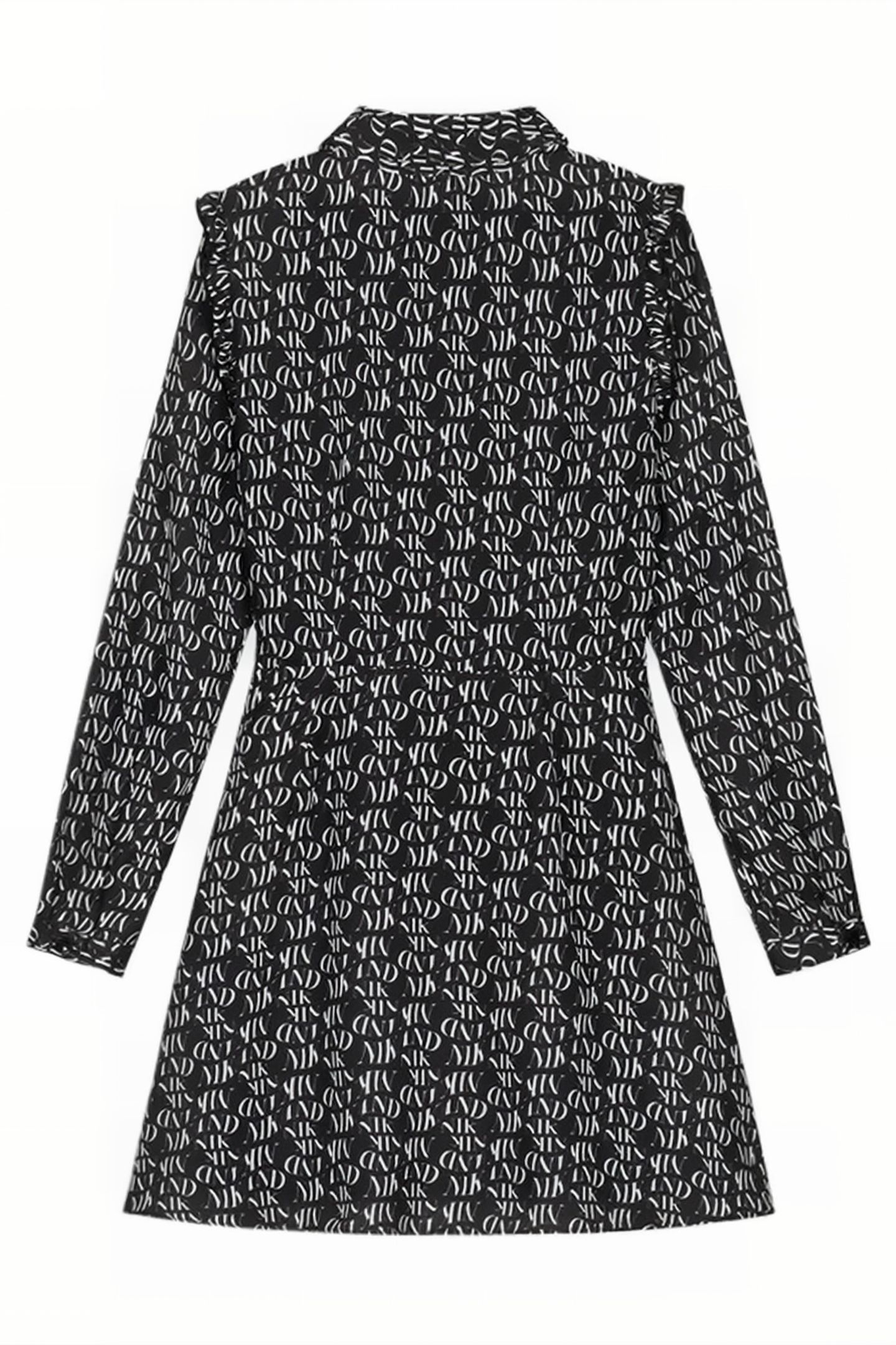 CHARLEY DRESS BLACK/ WHITE TEXT 2
