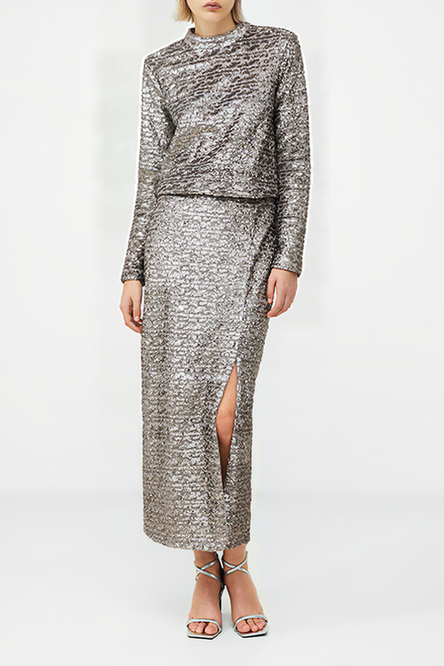 ADALYNN SEQUIN TOP GUN METAL 2