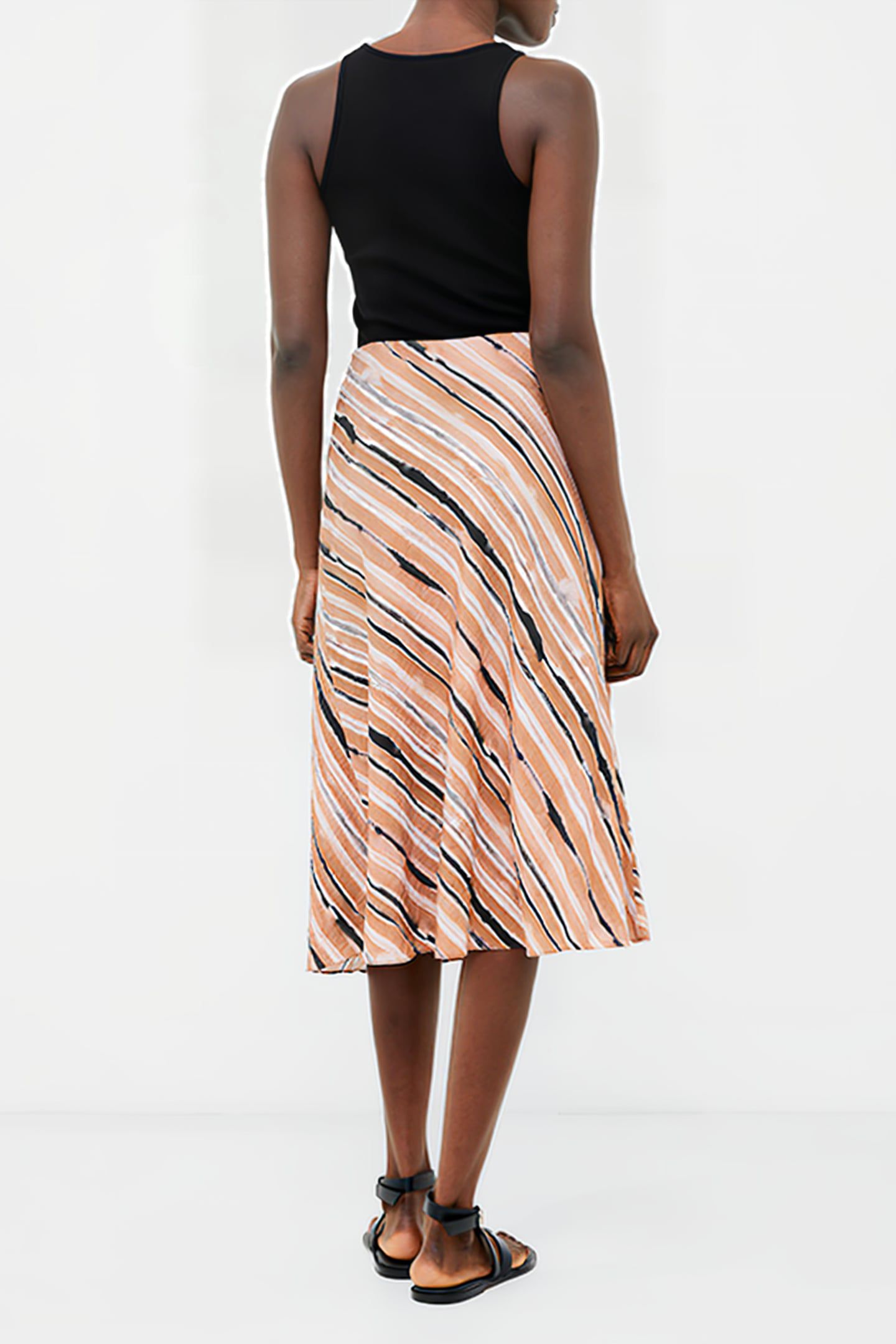 GAIA FLAVIA TEXTURED SKIRT MOCHA MOUSSE 2