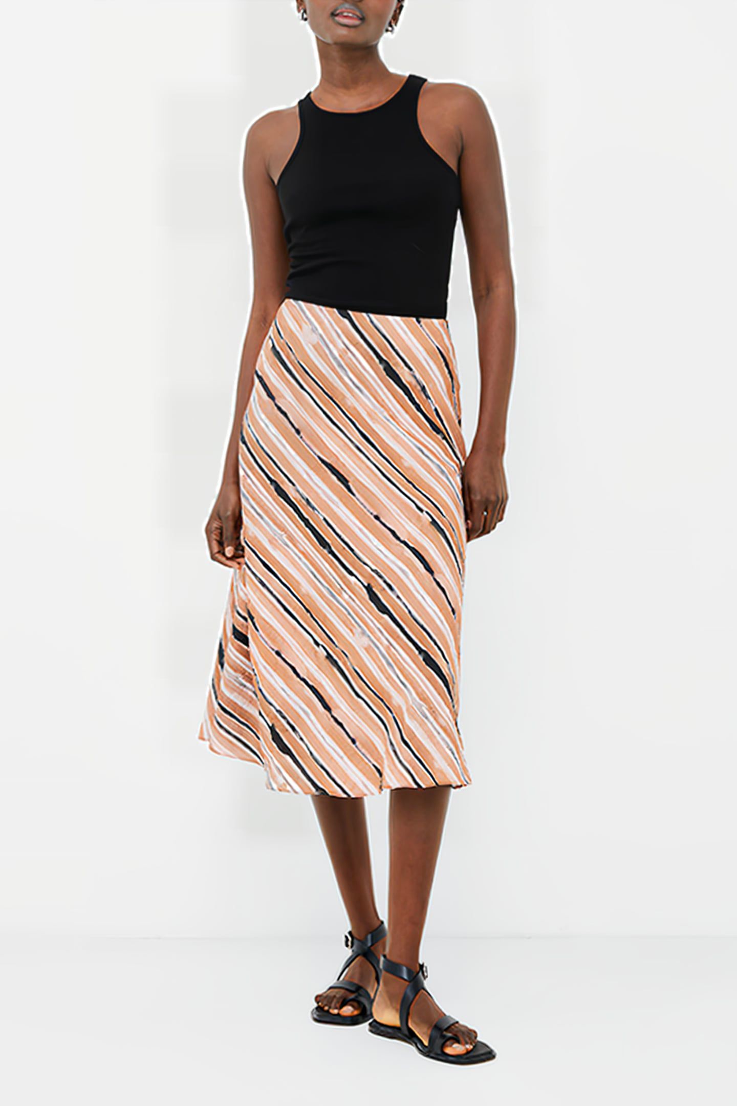 GAIA FLAVIA TEXTURED SKIRT MOCHA MOUSSE 1