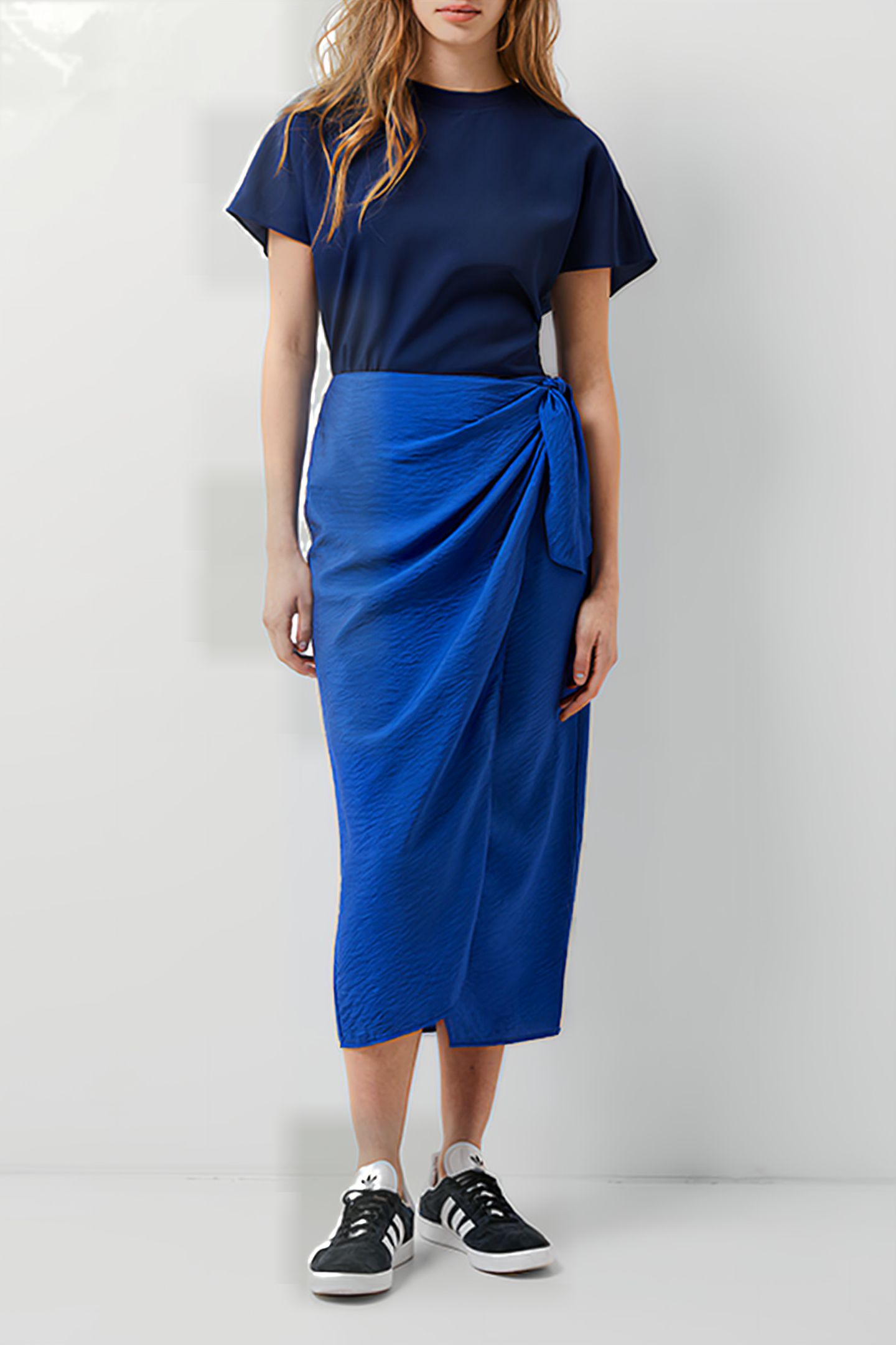 FARON DRAPE SKIRT COBALT BLUE 1