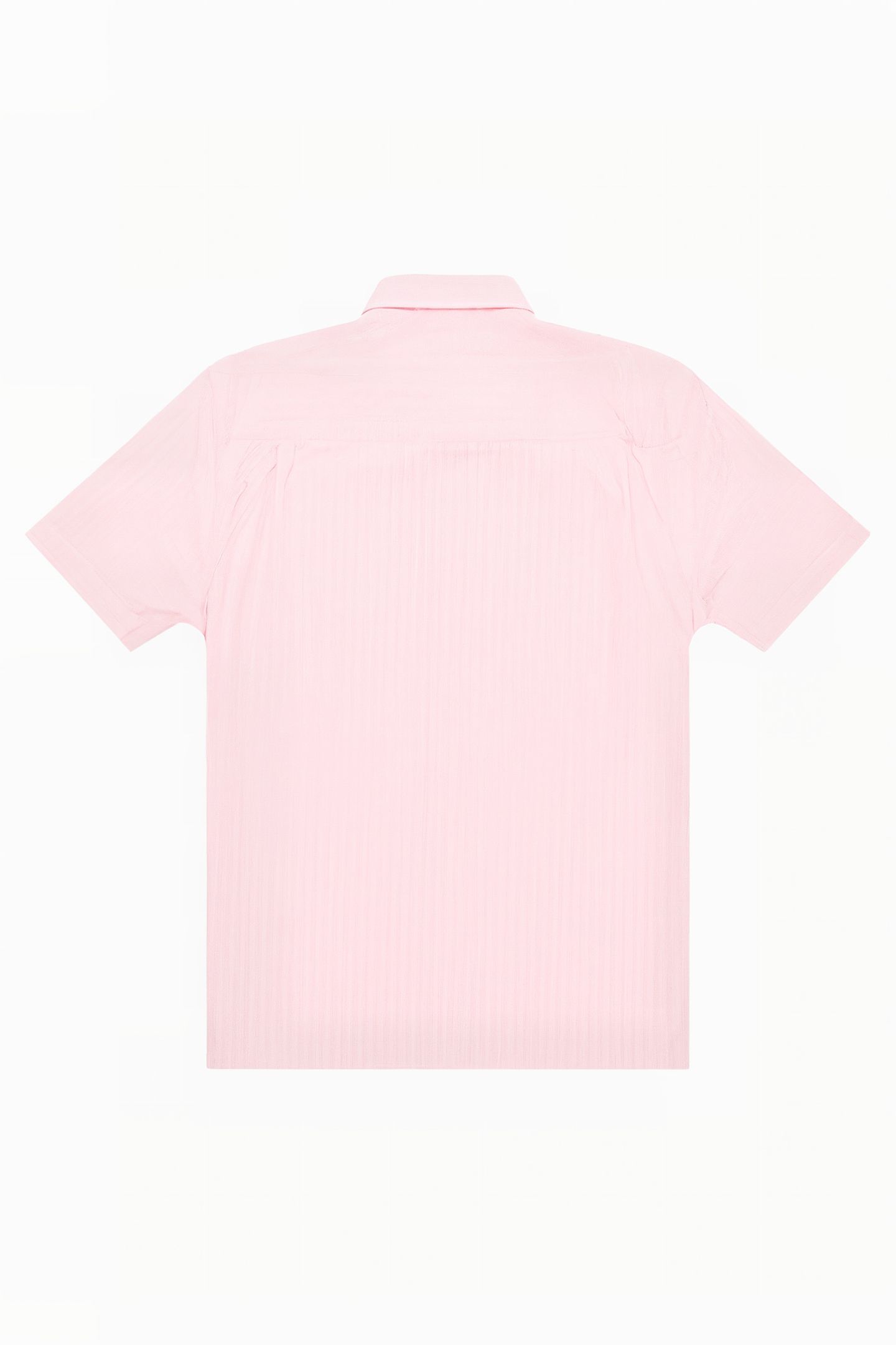 SS SEERSUCKER CHECK SHIRT SILVER PINK 2