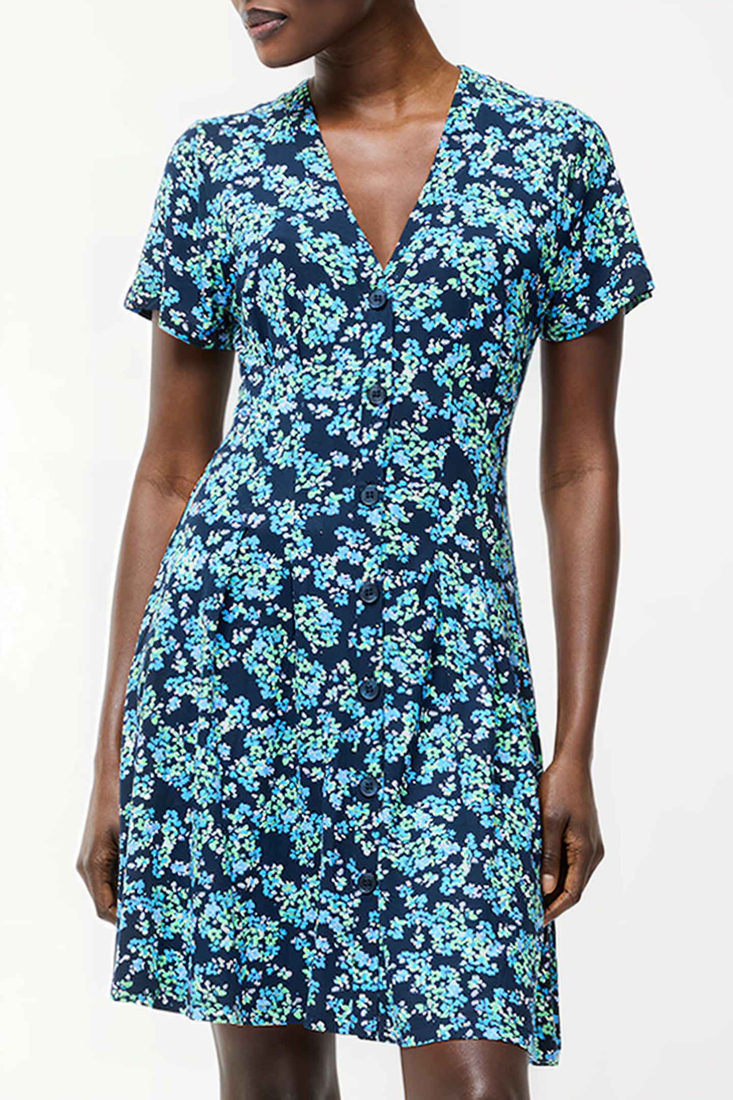 BENEDETTA FLIPPY DRESS SZ18 MIDNIGHT MULTI 1
